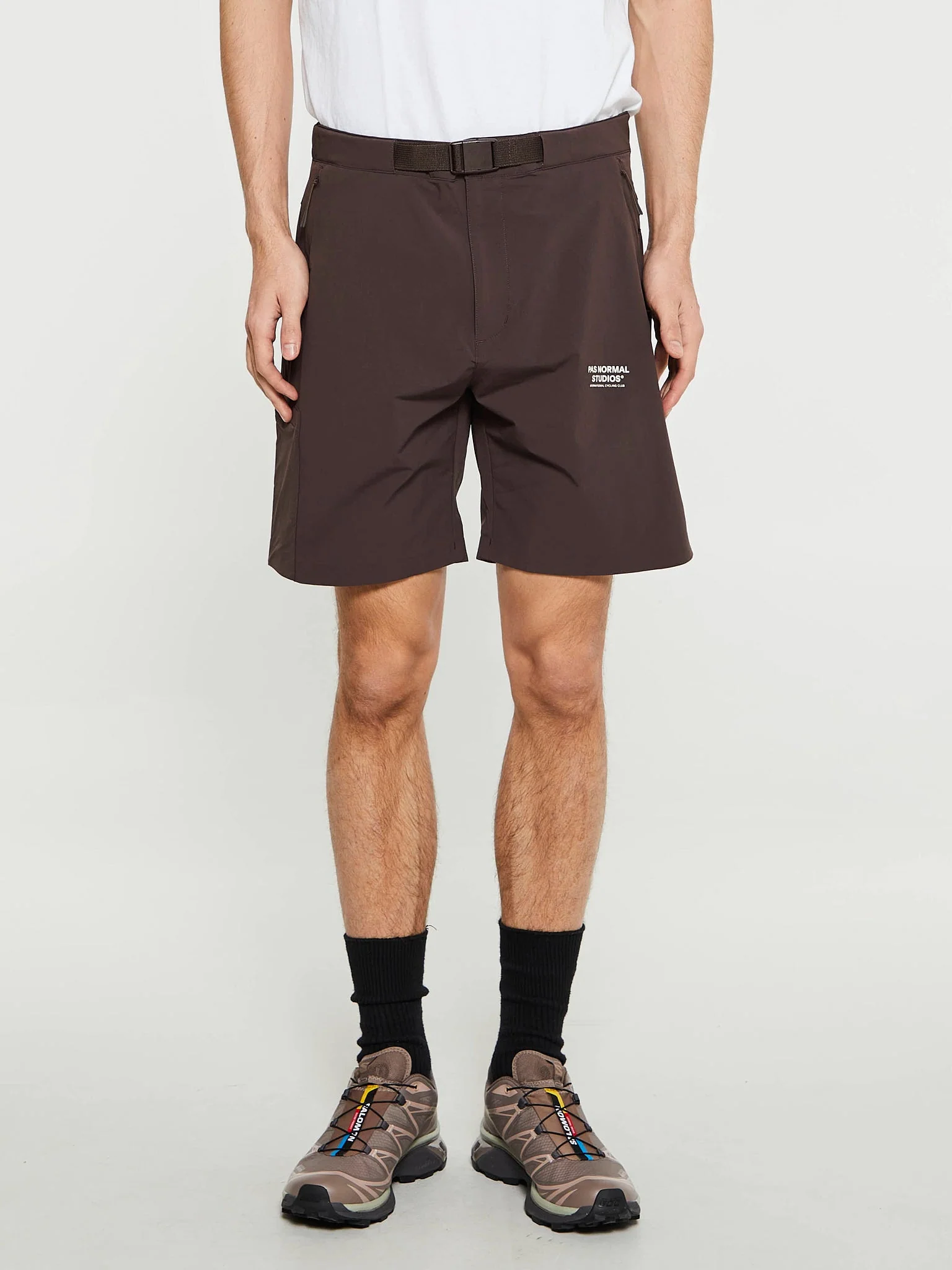 PAS NORMAL STUDIOS Off Race Shorts - Light Brown - Image 3