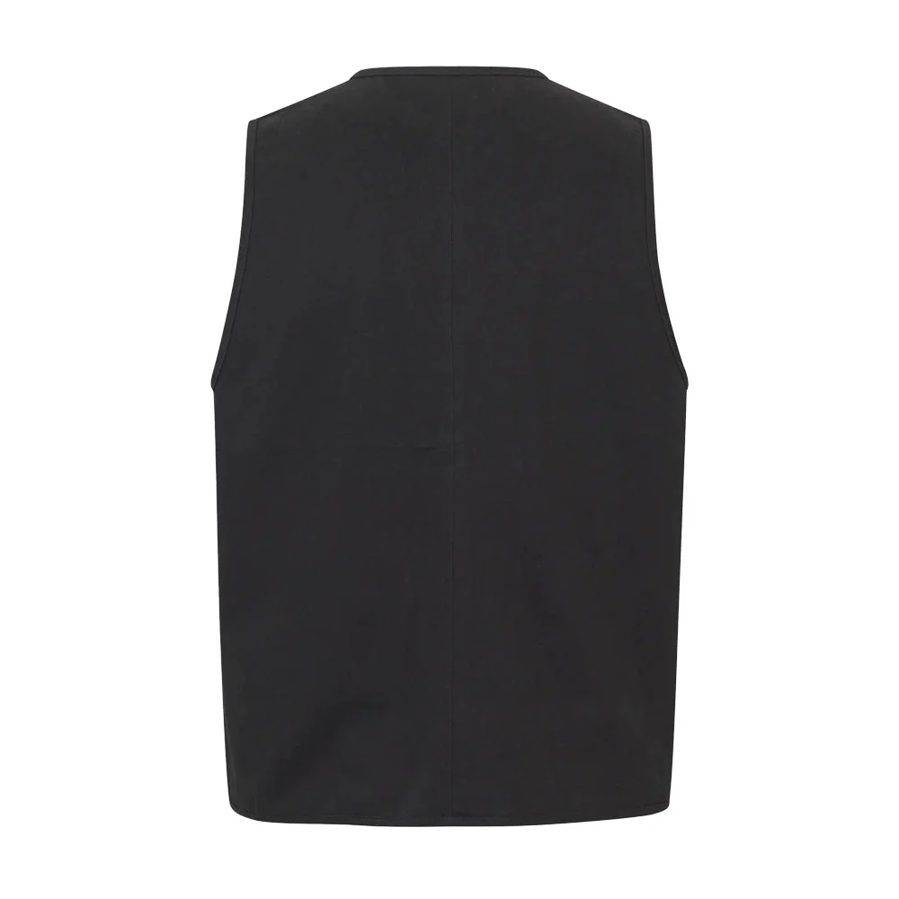PAS NORMAL STUDIOS Off Race Cottton Twill Vest - Black - Image 2