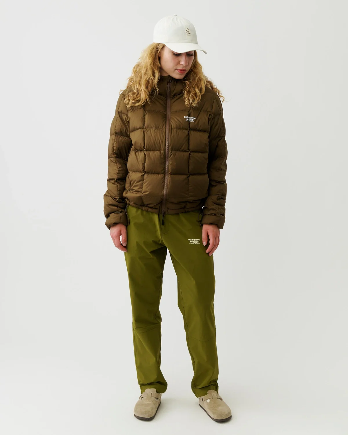 PAS NORMAL STUDIOS Off Race Down Jacket - Army Brown - Image 4