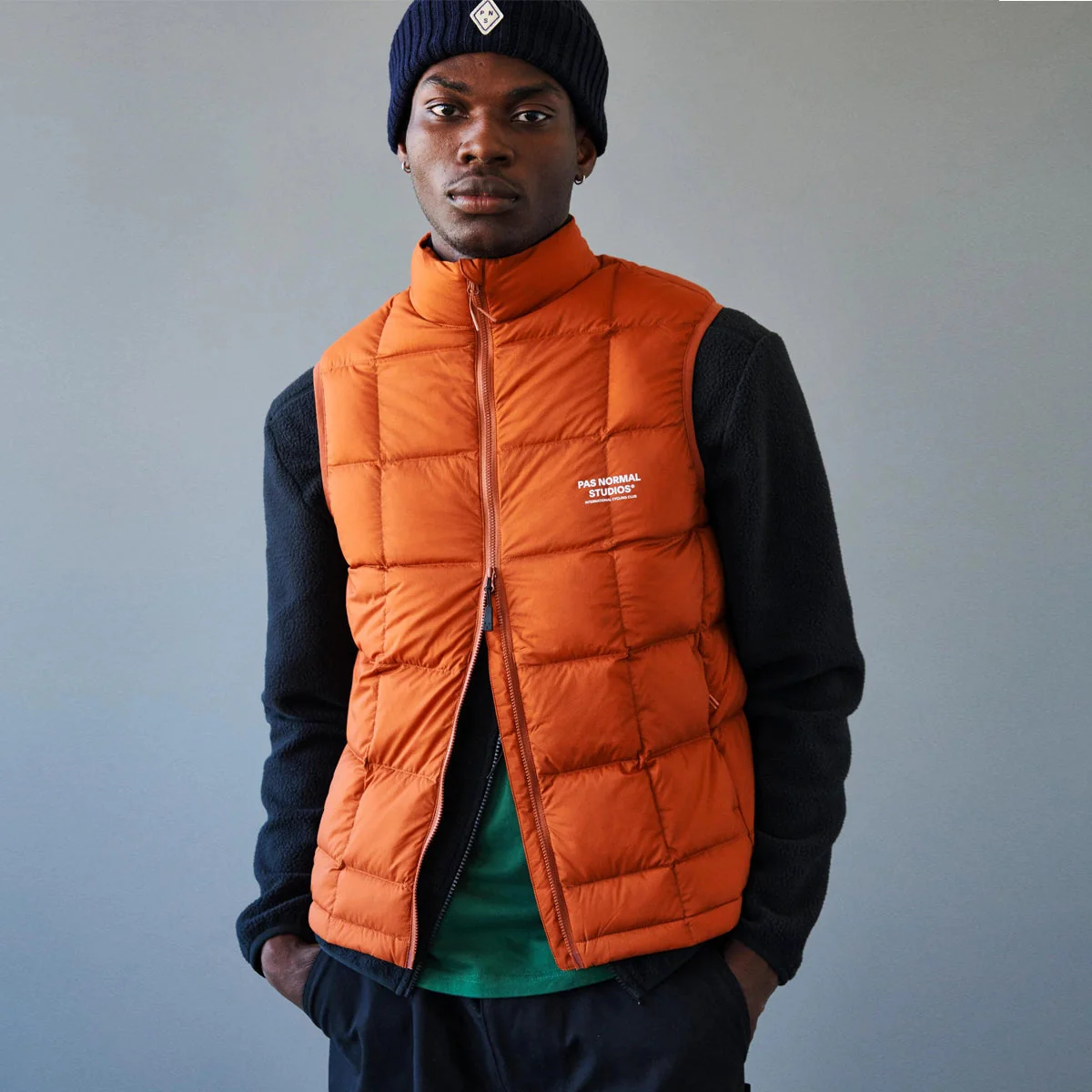 PAS NORMAL STUDIOS Off Race Down Vest - Copper Orange - Image 4
