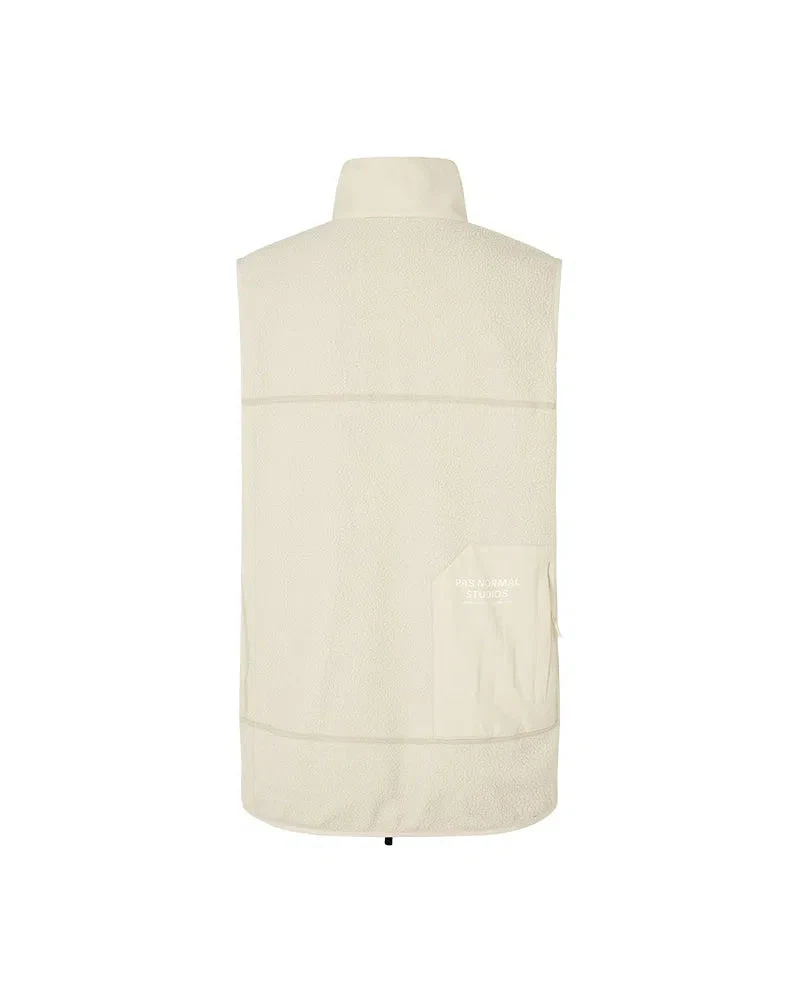 PAS NORMAL STUDIOS Off Race Fleece Gilet - Off White - Image 2