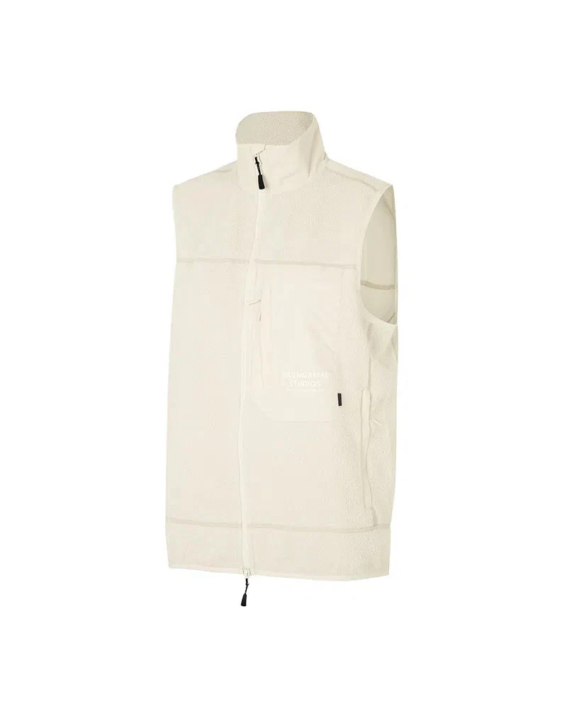 PAS NORMAL STUDIOS Off Race Fleece Gilet - Off White - Image 3