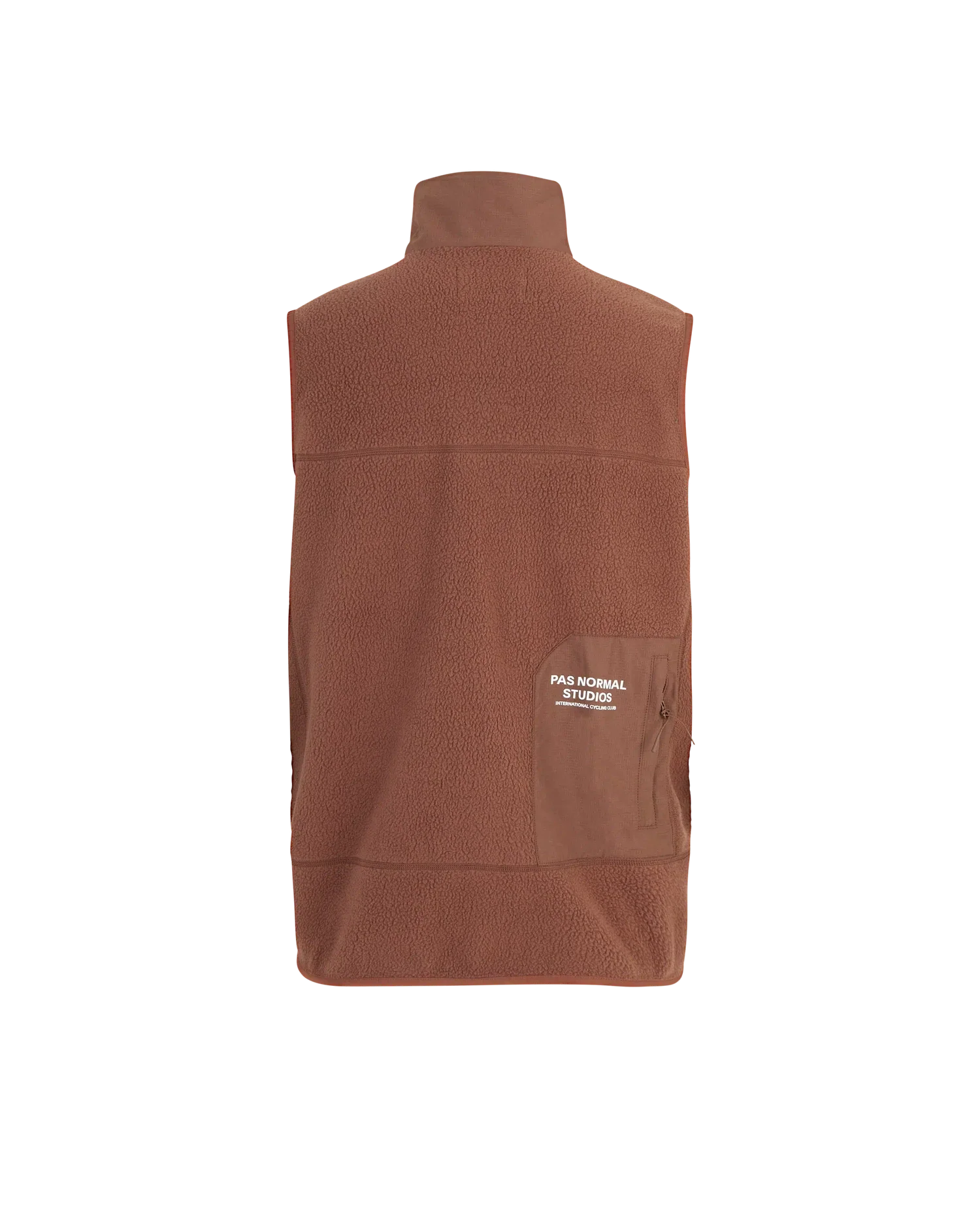 PAS NORMAL STUDIOS Off Race Fleece Gilet - Rust - Image 2