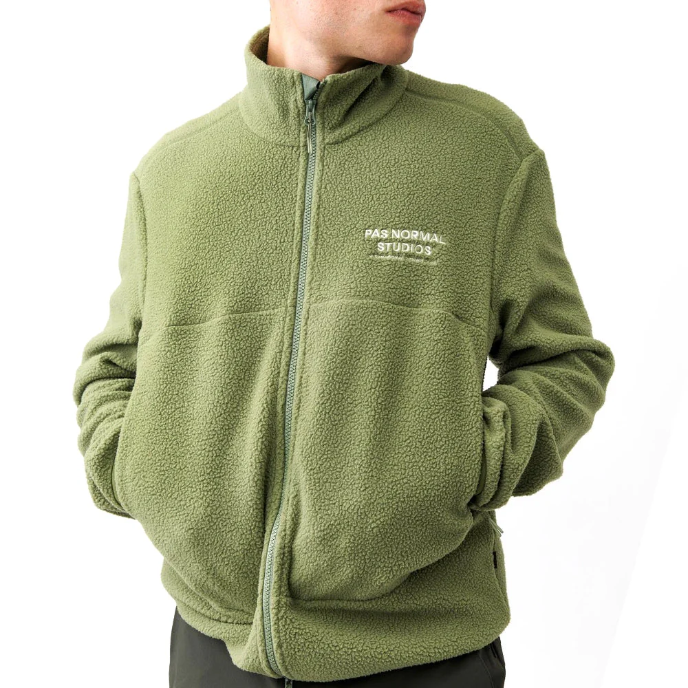 PAS NORMAL STUDIOS Off Race Fleece Jacket - Army Green - Image 5