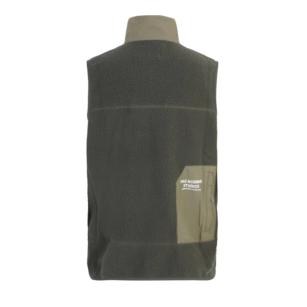 PAS NORMAL STUDIOS Off Race Fleece Vest - Dark Olive - Image 2
