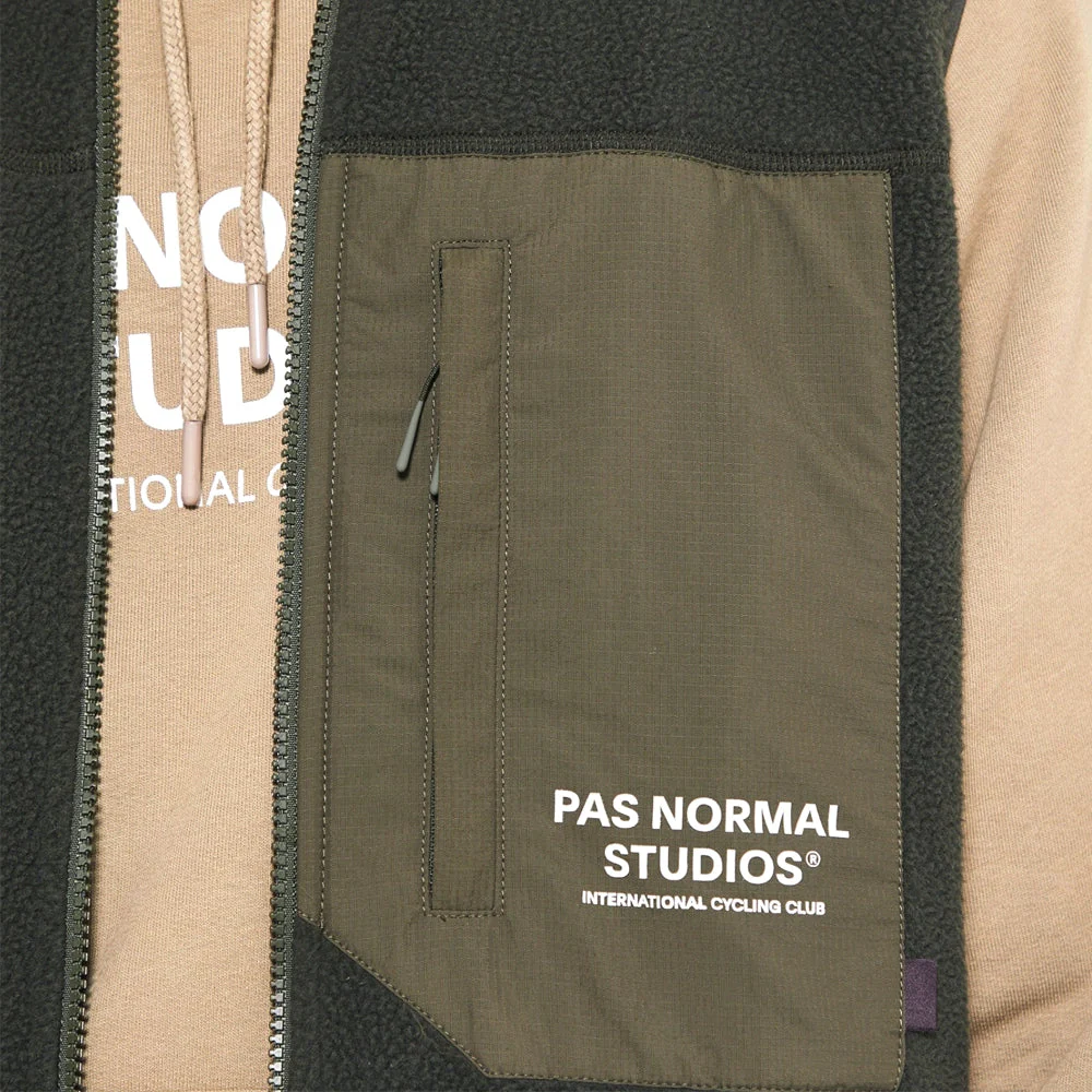 PAS NORMAL STUDIOS Off Race Fleece Vest - Dark Olive - Image 4