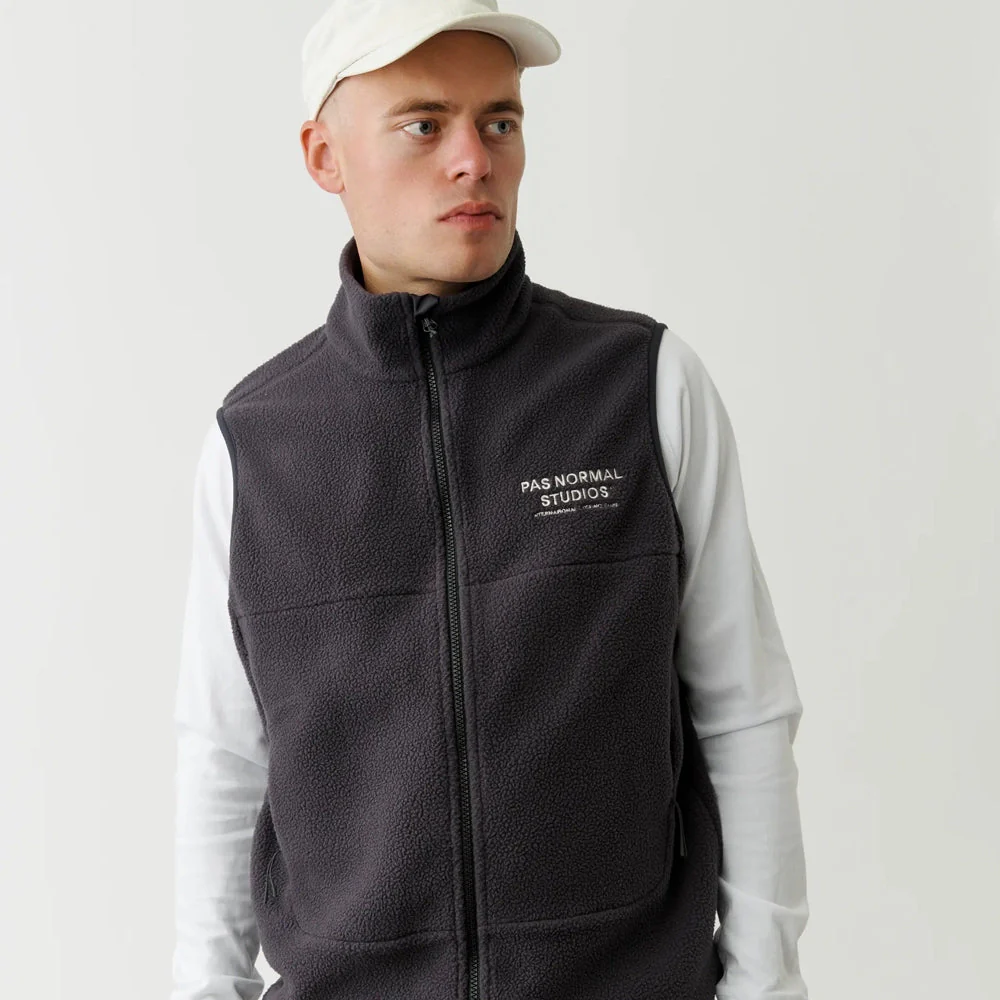 PAS NORMAL STUDIOS Off Race Fleece Vest - Deep Grey - Image 4