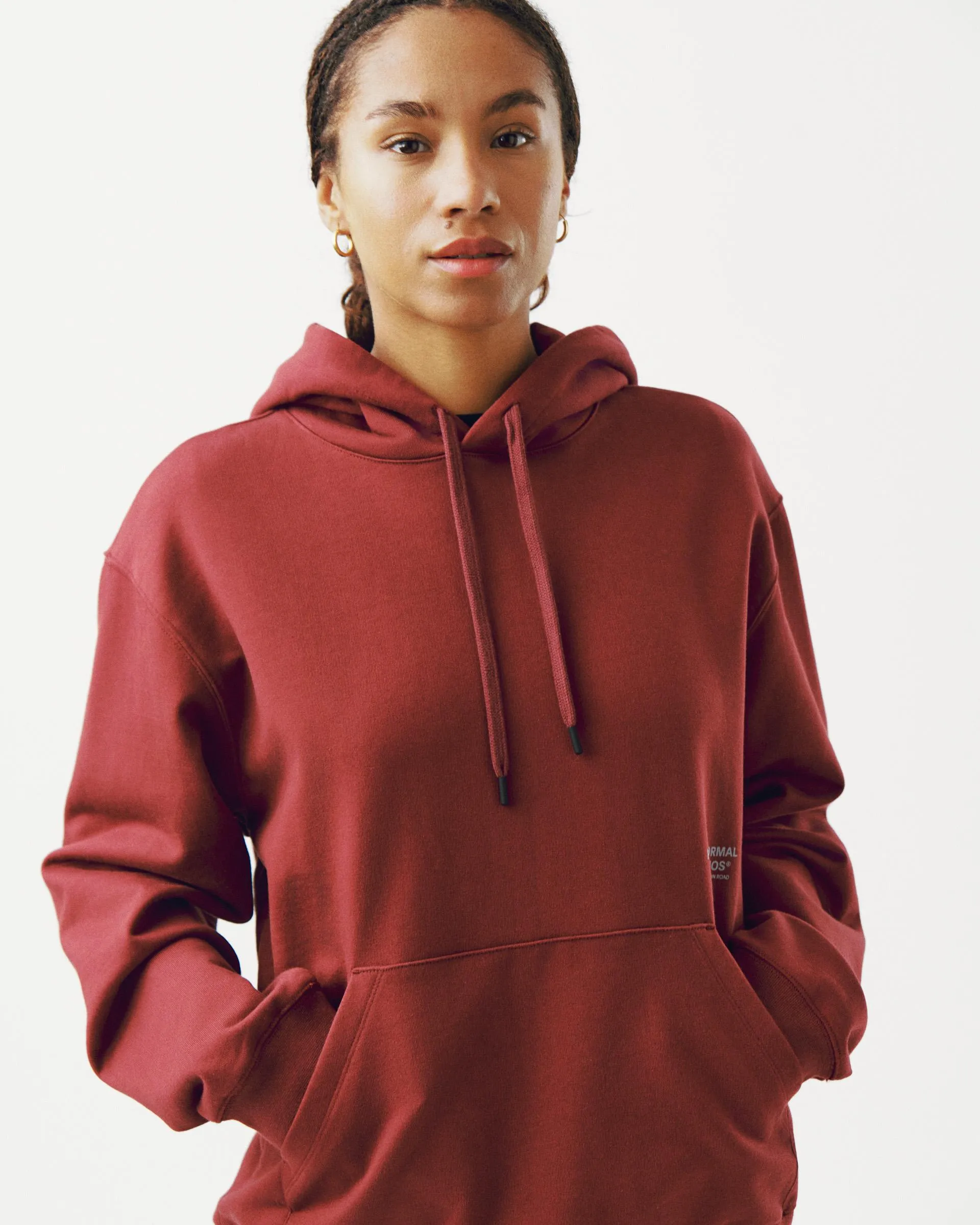 PAS NORMAL STUDIOS Off Race Graphic Hoodie - Maroon - Image 4