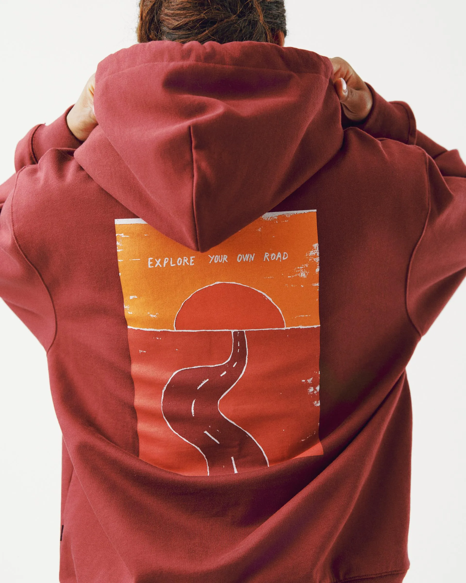 PAS NORMAL STUDIOS Off Race Graphic Hoodie - Maroon - Image 6
