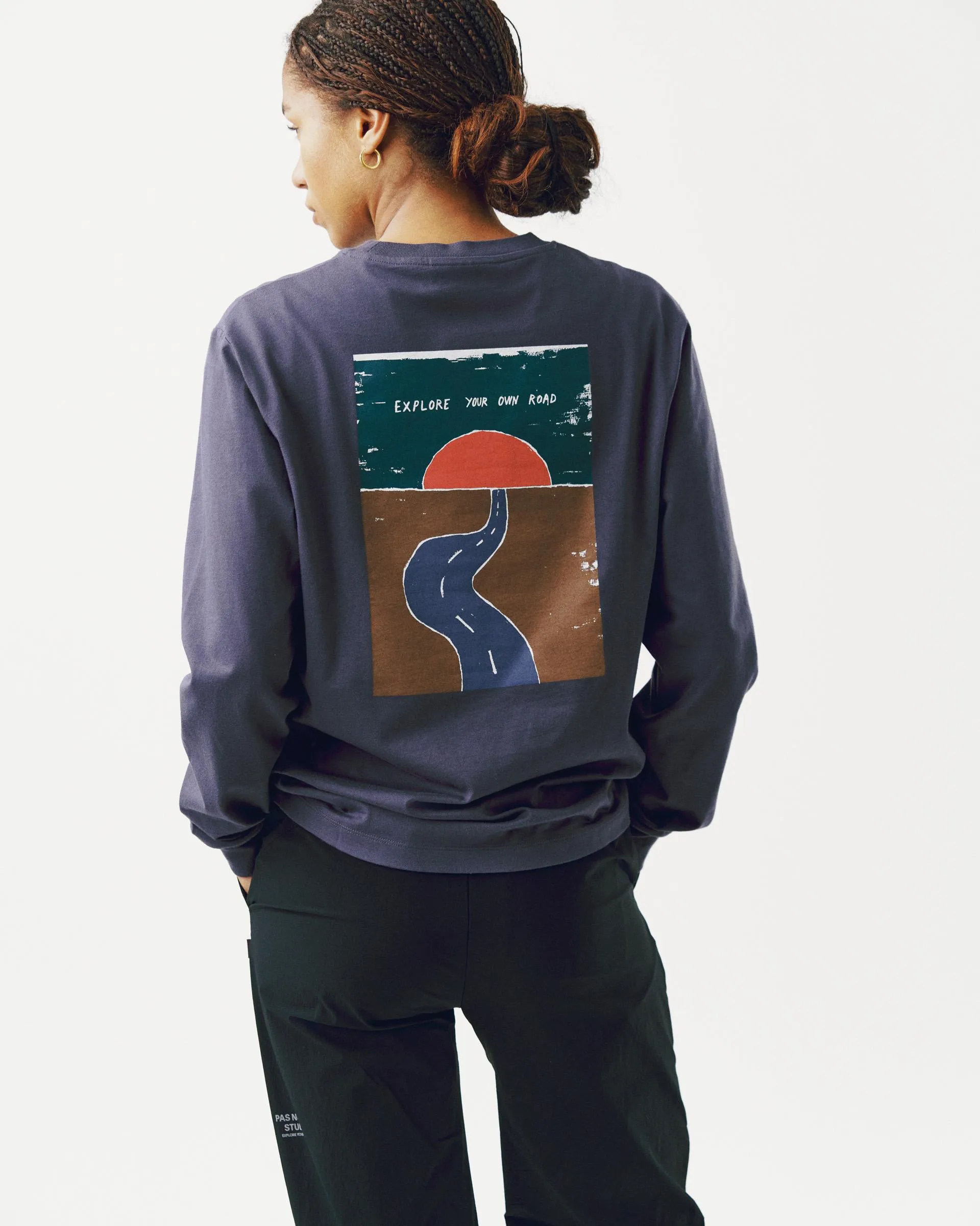 PAS NORMAL STUDIOS Off Race Graphic LS TShirt - Steel - Image 4