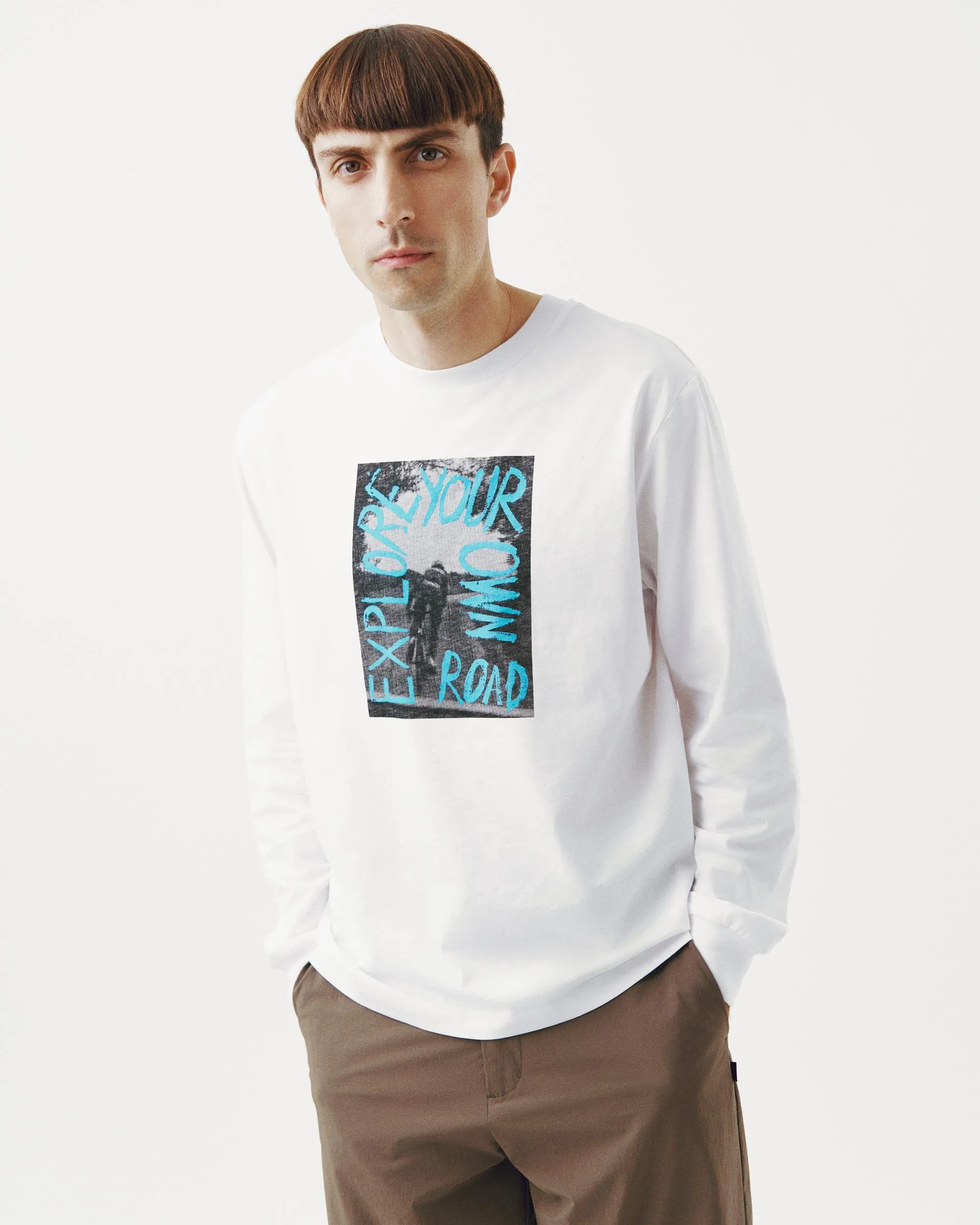 PAS NORMAL STUDIOS Off Race Graphic LS TShirt - White - Image 4