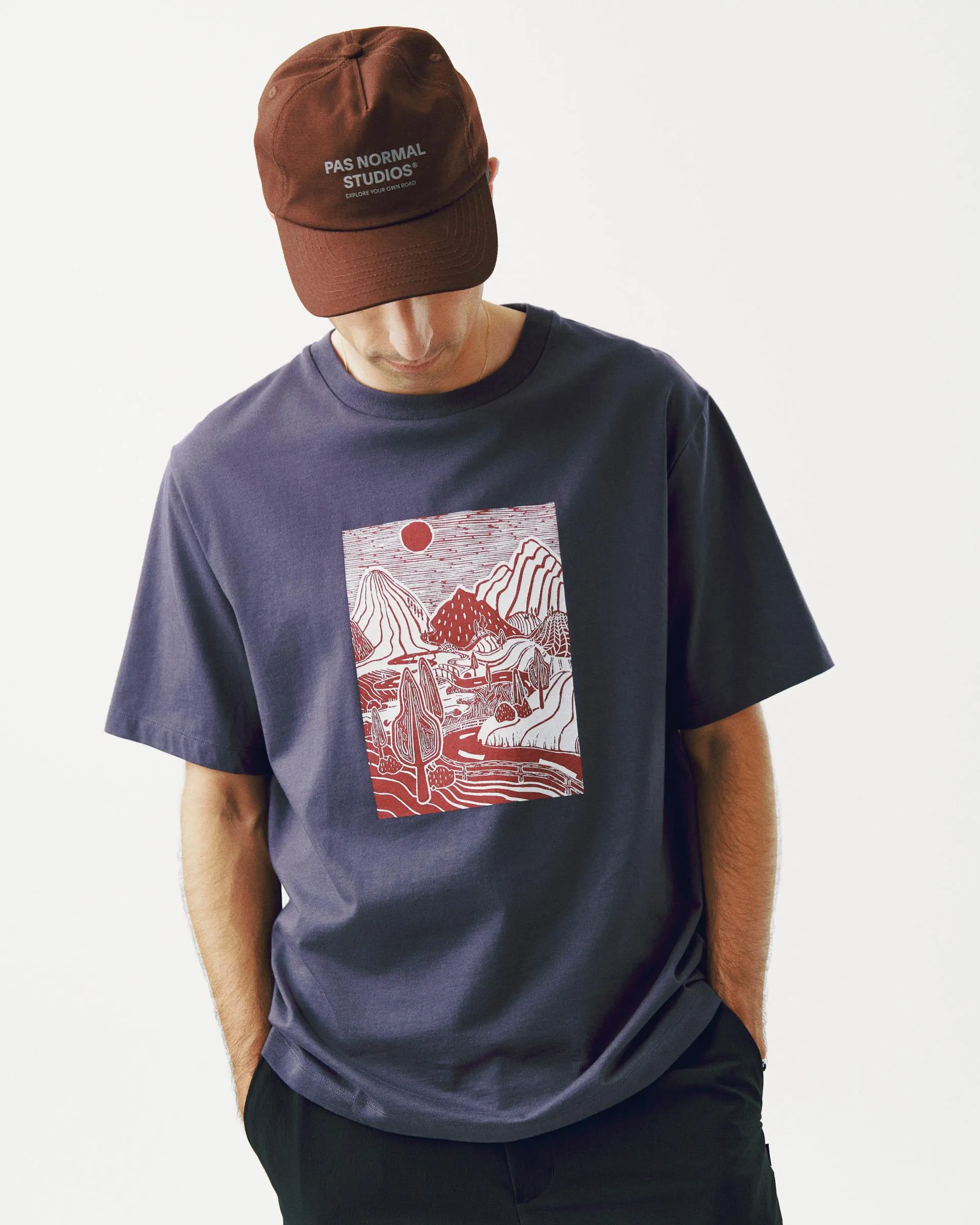 PAS NORMAL STUDIOS Off Race Graphic TShirt - Maroon - Image 5