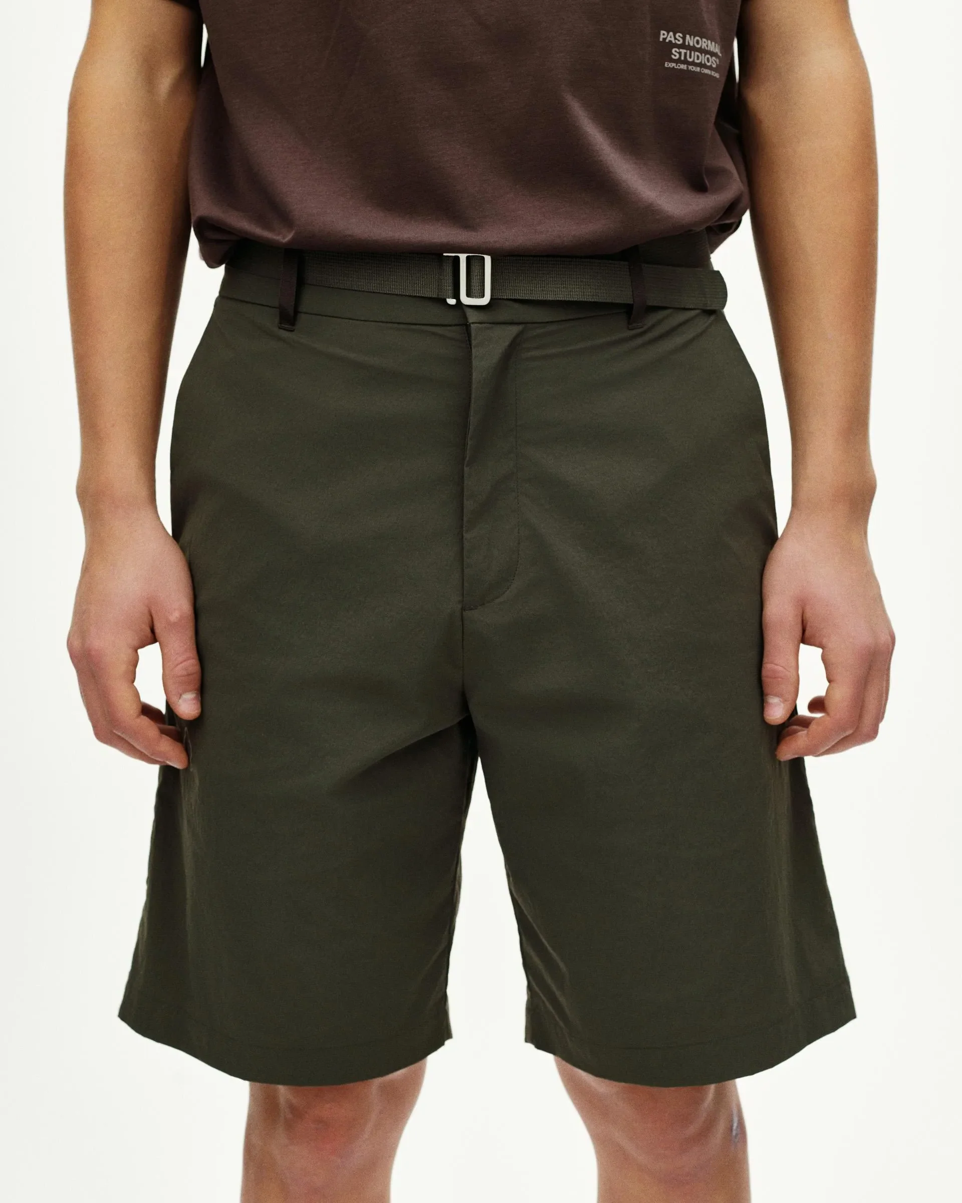 PAS NORMAL STUDIOS Off Race Light Tech Shorts - Dark Grey - Image 3