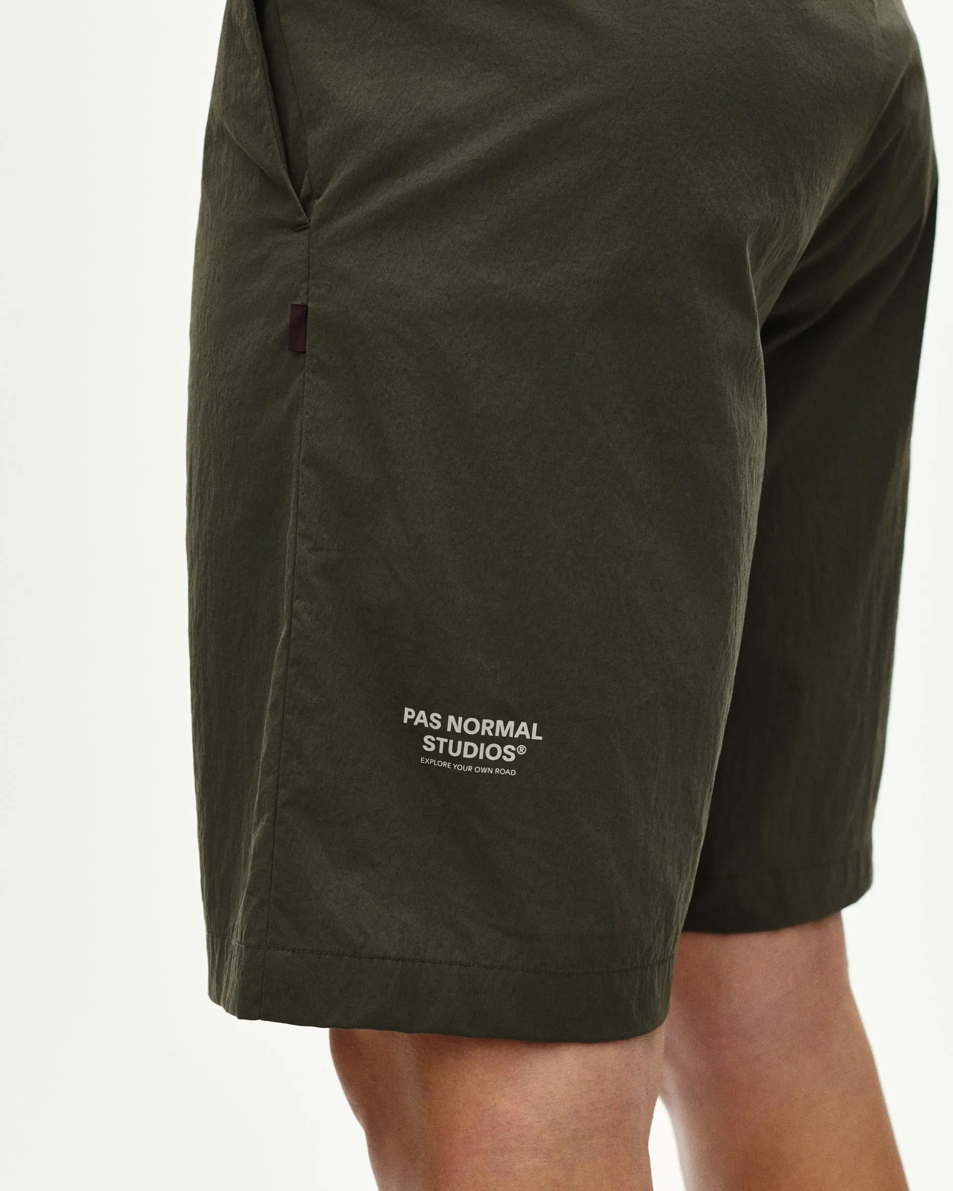 PAS NORMAL STUDIOS Off Race Light Tech Shorts - Dark Grey - Image 5