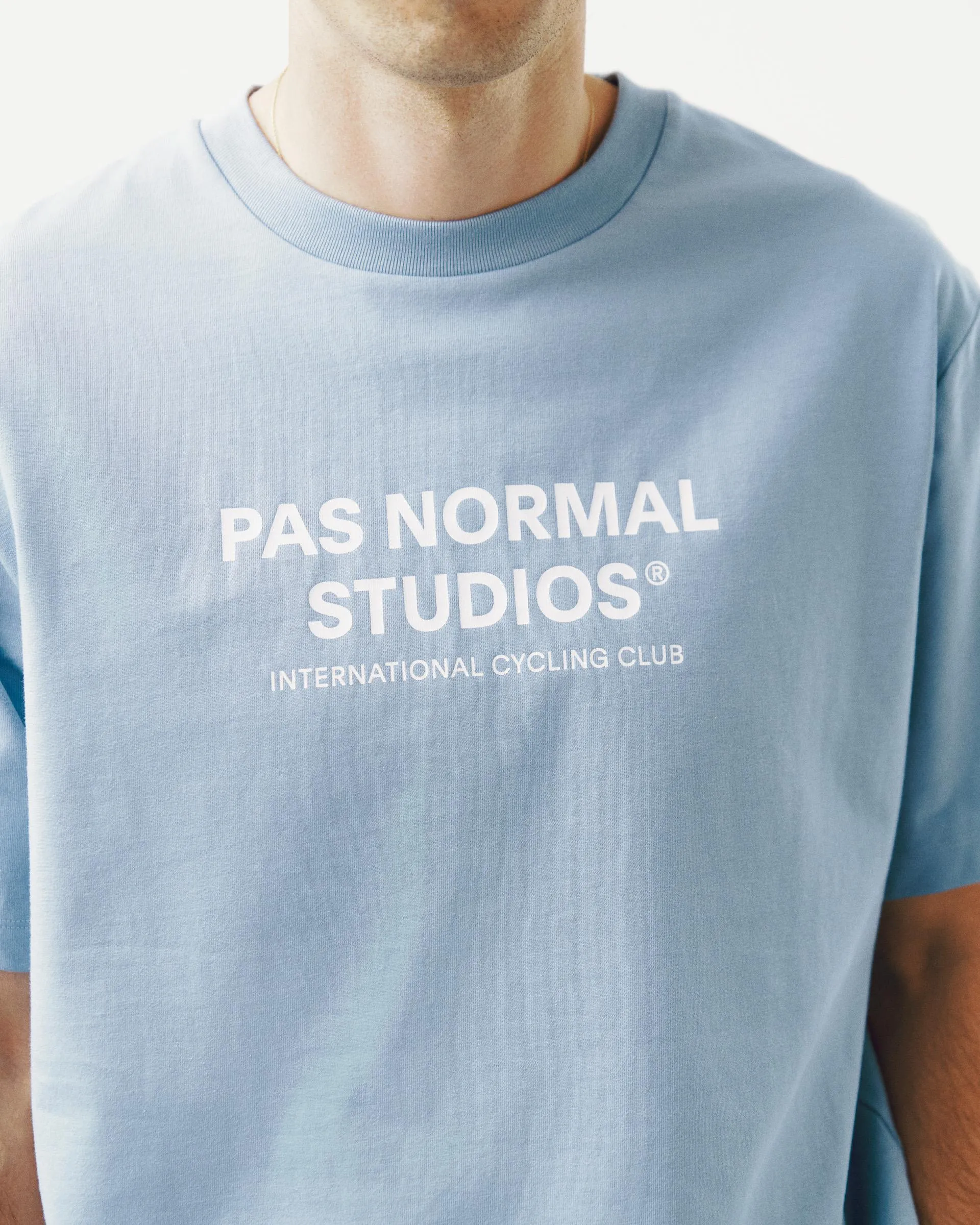 PAS NORMAL STUDIOS Off Race Logo TShirt - Light Blue - Image 3