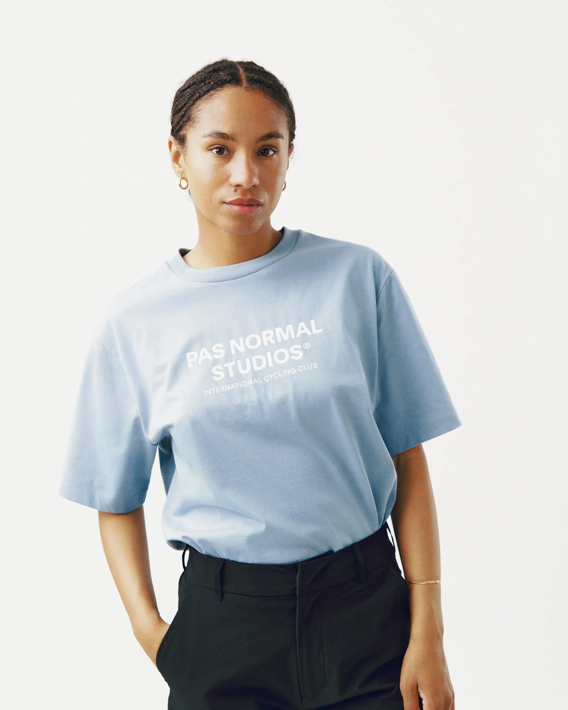 PAS NORMAL STUDIOS Off Race Logo TShirt - Light Blue - Image 4