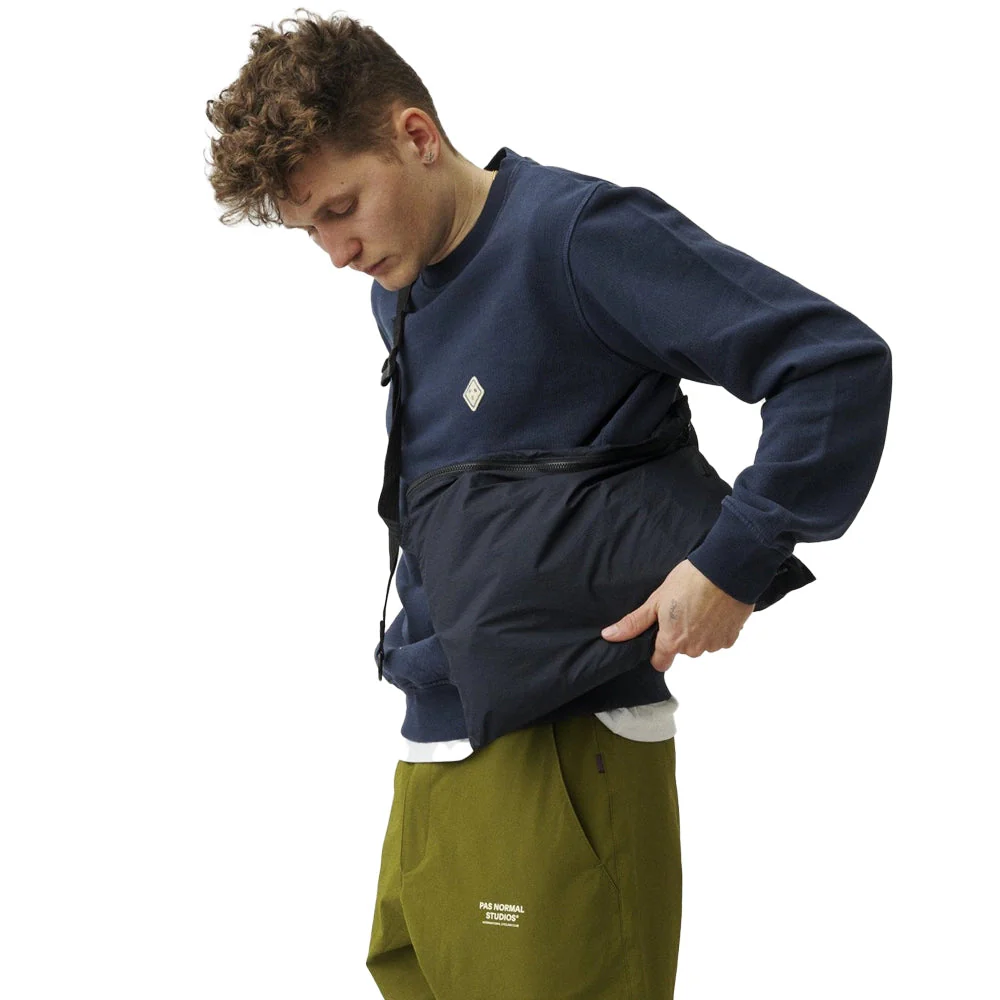 PAS NORMAL STUDIOS Off Race Patch Sweatshirt - Navy - Image 4