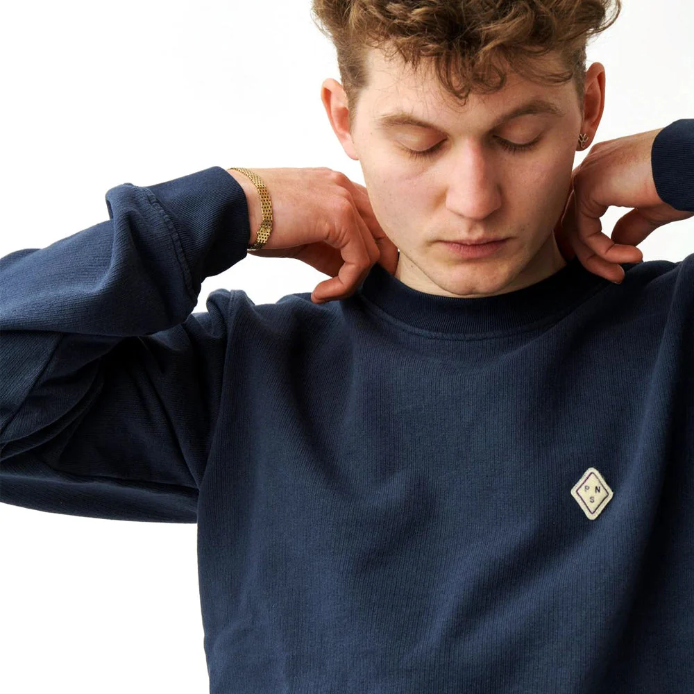 PAS NORMAL STUDIOS Off Race Patch Sweatshirt - Navy - Image 5
