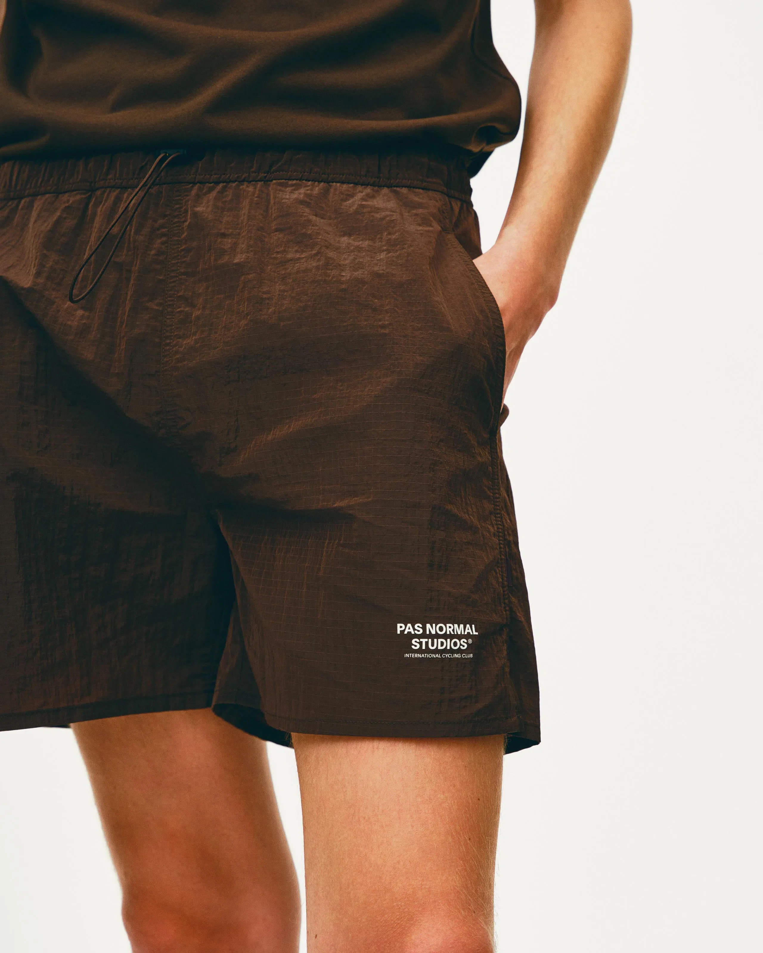 PAS NORMAL STUDIOS Off Race Ripstop Shorts - Light Brown - Image 3
