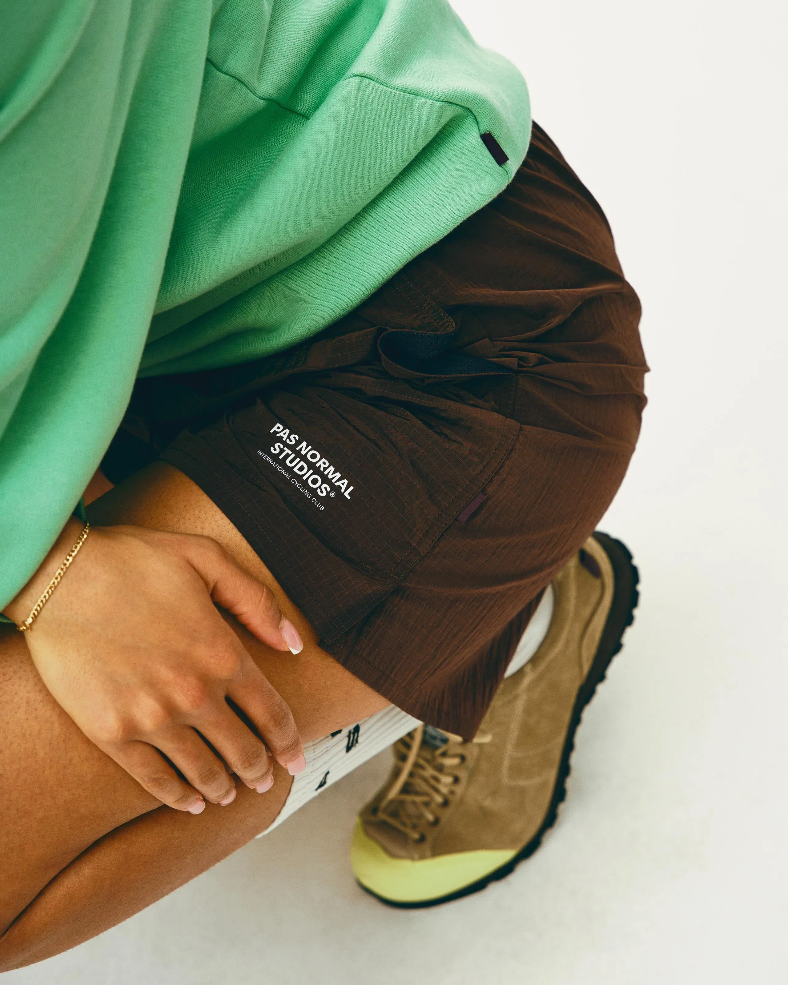 PAS NORMAL STUDIOS Off Race Ripstop Shorts - Light Brown - Image 4
