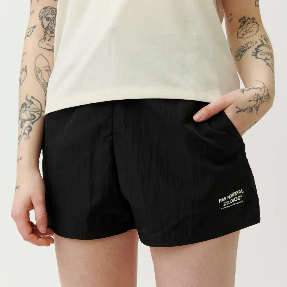 PAS NORMAL STUDIOS Off Race Ripstop Women Shorts - Black - Image 4
