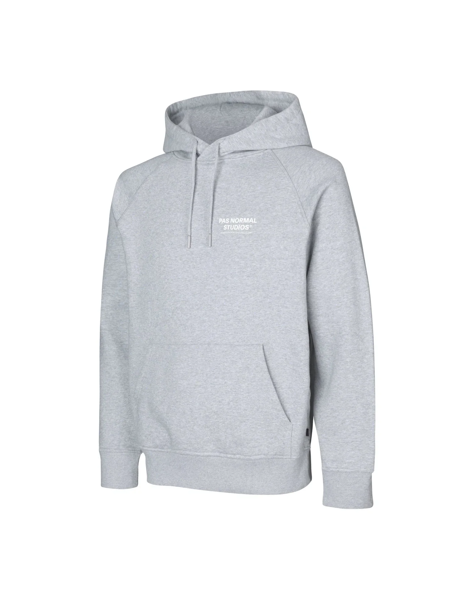 PAS NORMAL STUDIOS Off Race Small Logo Hoodie AW23 - Grey/White - Image 3