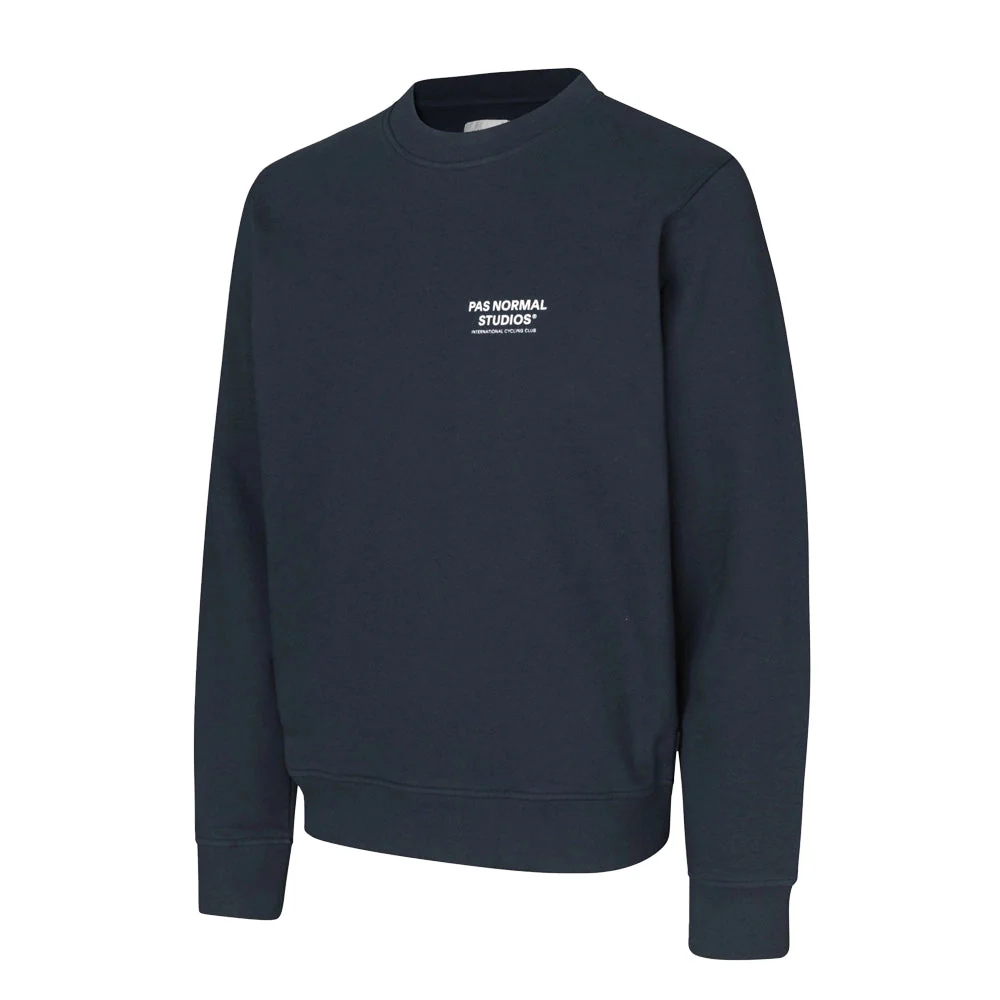 PAS NORMAL STUDIOS Off Race Small Logo Sweatshirt - Navy - Image 2