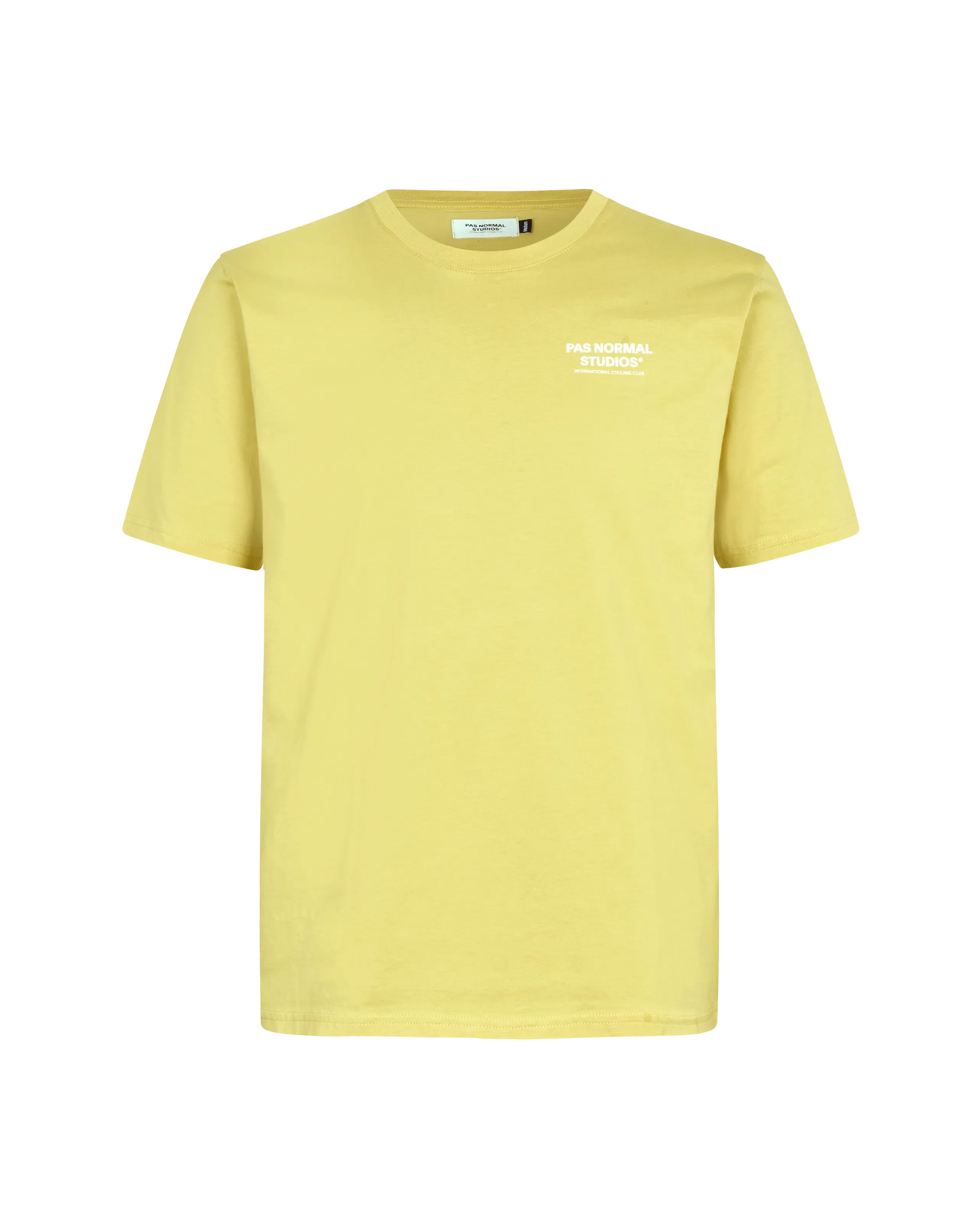 PAS NORMAL STUDIOS Off Race Small Logo Tshirt Short Sleeve - Dusty Yellow/White
