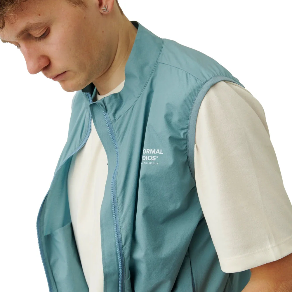 PAS NORMAL STUDIOS Off Race Stow Away Gilet - Dusty Blue - Image 3