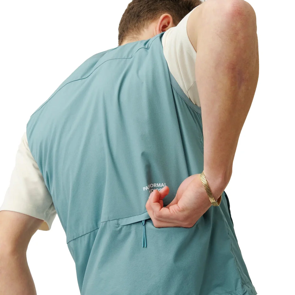 PAS NORMAL STUDIOS Off Race Stow Away Gilet - Dusty Blue - Image 4