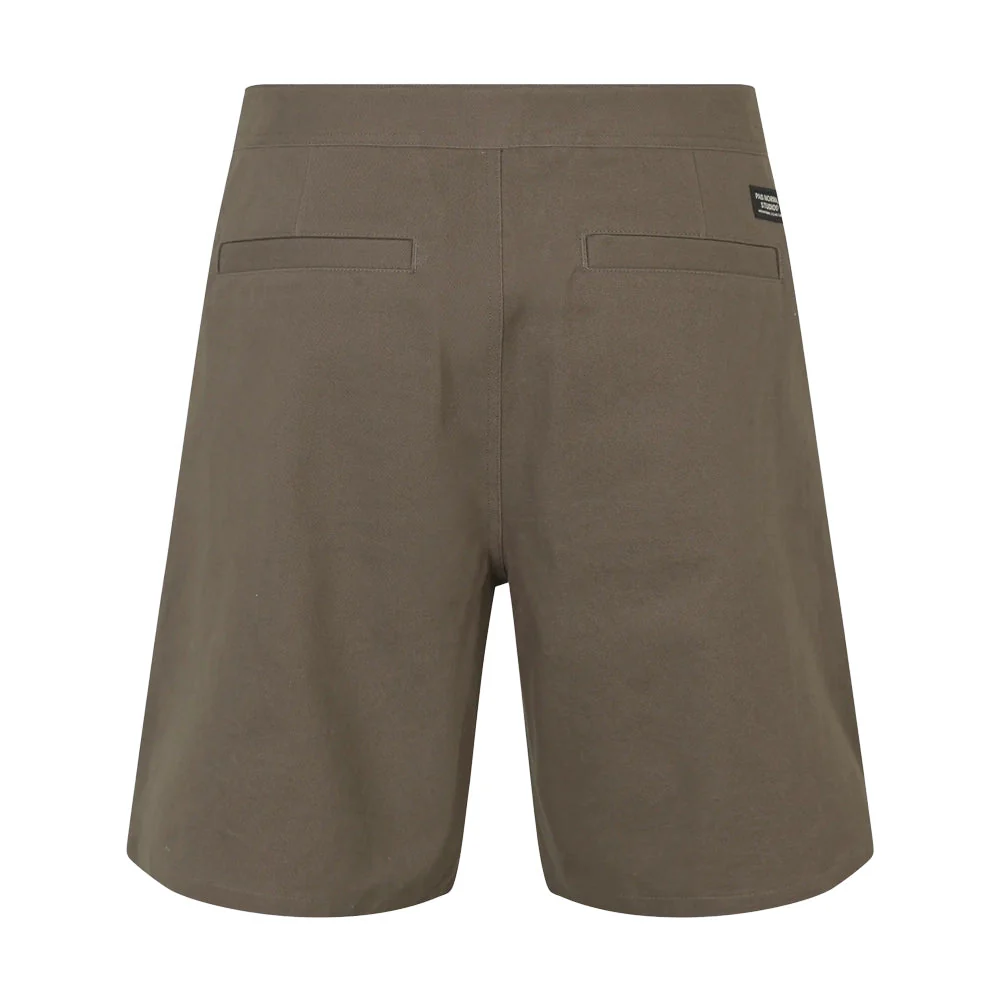 PAS NORMAL STUDIOS Off Race Cotton Twill Shorts - Ash Brown - Image 2
