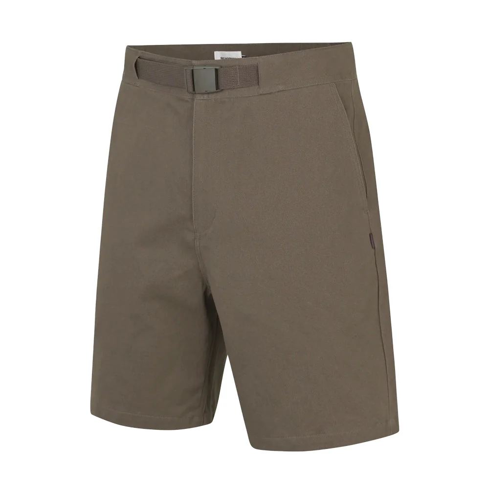 PAS NORMAL STUDIOS Off Race Cotton Twill Shorts - Ash Brown - Image 3