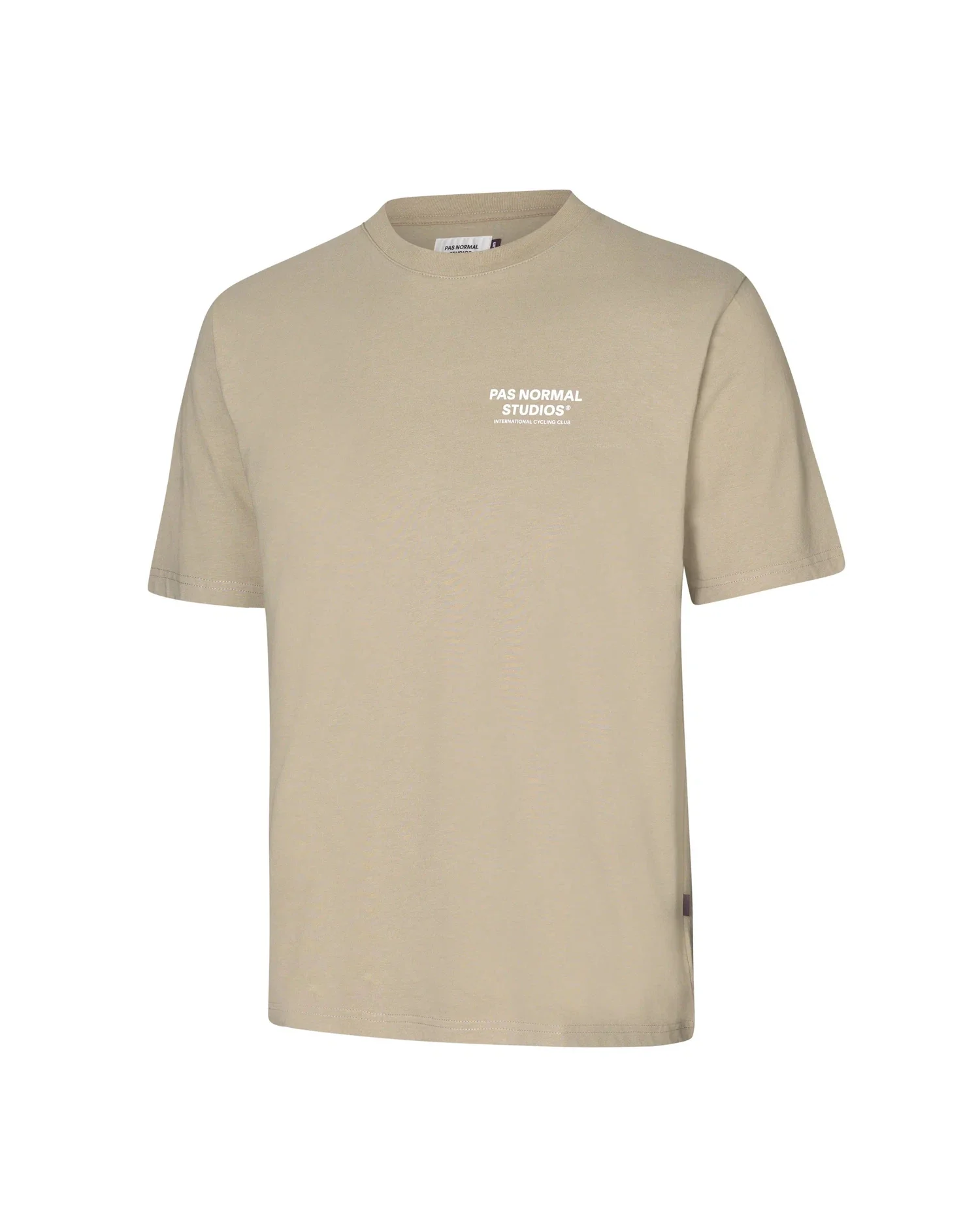 PAS NORMAL STUDIOS Off Race Small Logo Tshirt Short Sleeve - Beige/White - Image 3