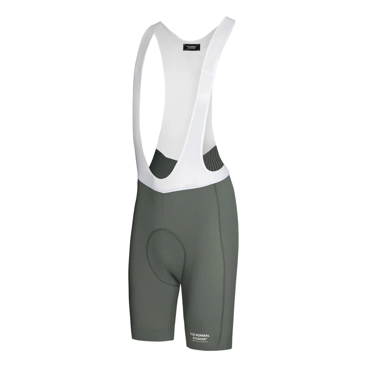 PAS NORMAL STUDIOS Solitude Bib Shorts SS24 - Dark Moss - Image 3