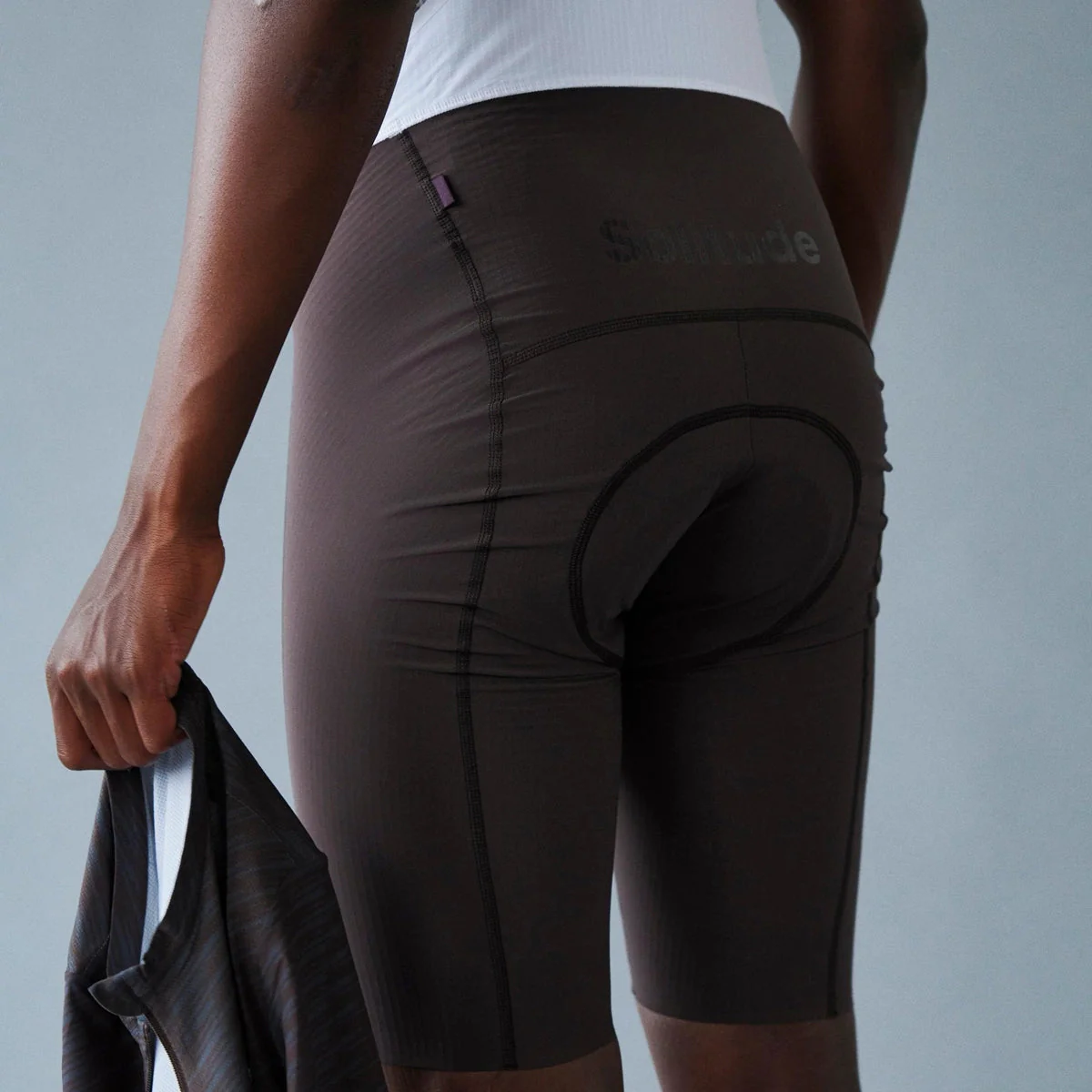 PAS NORMAL STUDIOS Solitude Bib Shorts SS24 - Light Brown - Image 5