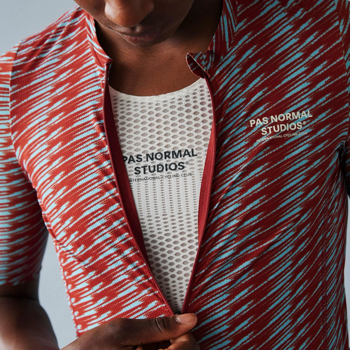 PAS NORMAL STUDIOS Solitude Jersey SS24 - Sky Blue/Brick - Image 6