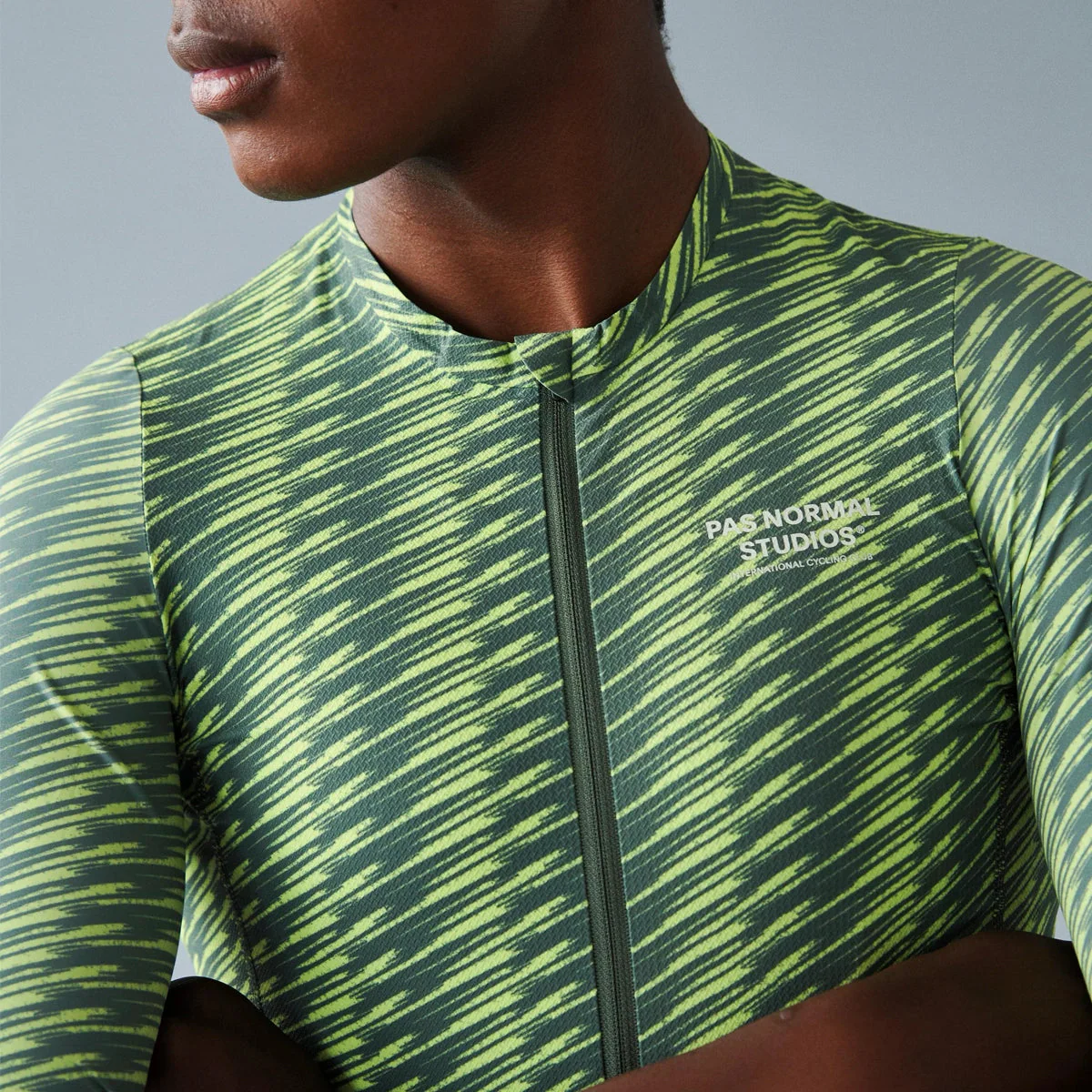 PAS NORMAL STUDIOS Solitude Jersey SS24 - Dark Moss/Lime Green - Image 4