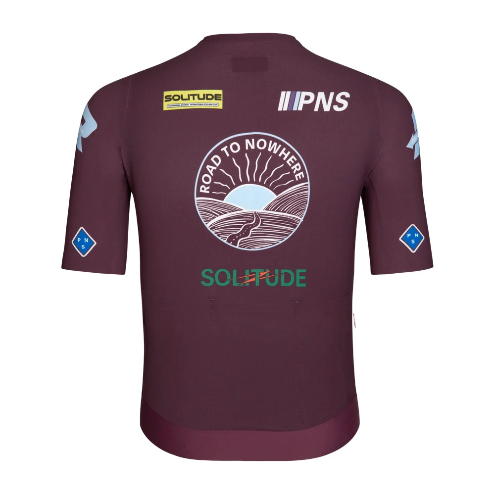 PAS NORMAL STUDIOS Solitude Logo Jersey SS23 - Burgundy - Image 2