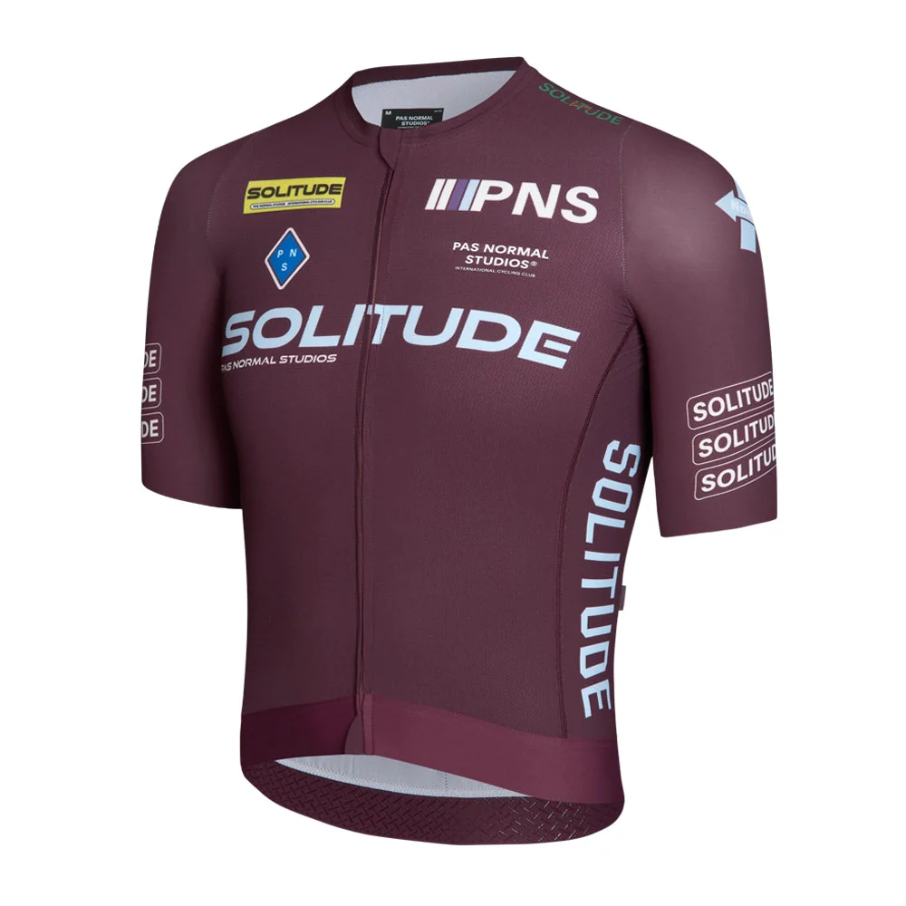 PAS NORMAL STUDIOS Solitude Logo Jersey SS23 - Burgundy - Image 3