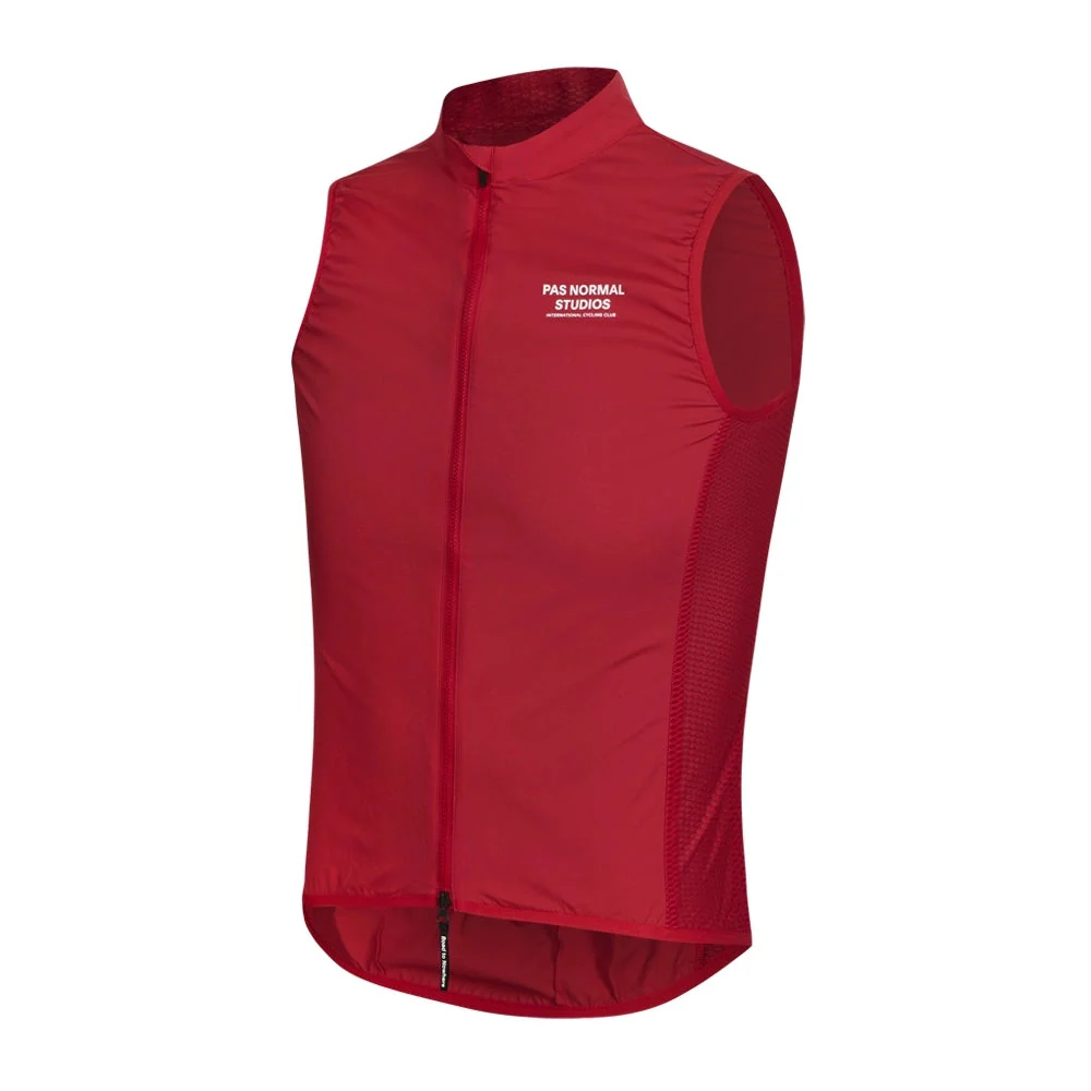 PAS NORMAL STUDIOS Stow Away Gilet - Deep Red - Image 3