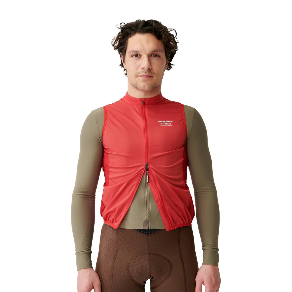 PAS NORMAL STUDIOS Stow Away Gilet - Deep Red - Image 4