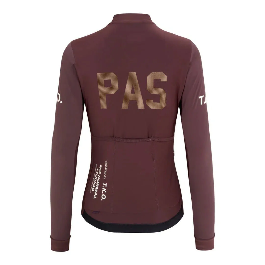 PAS NORMAL STUDIOS TKO Control Heavy Long Sleeve Women Jersey - Burgundy - Image 2