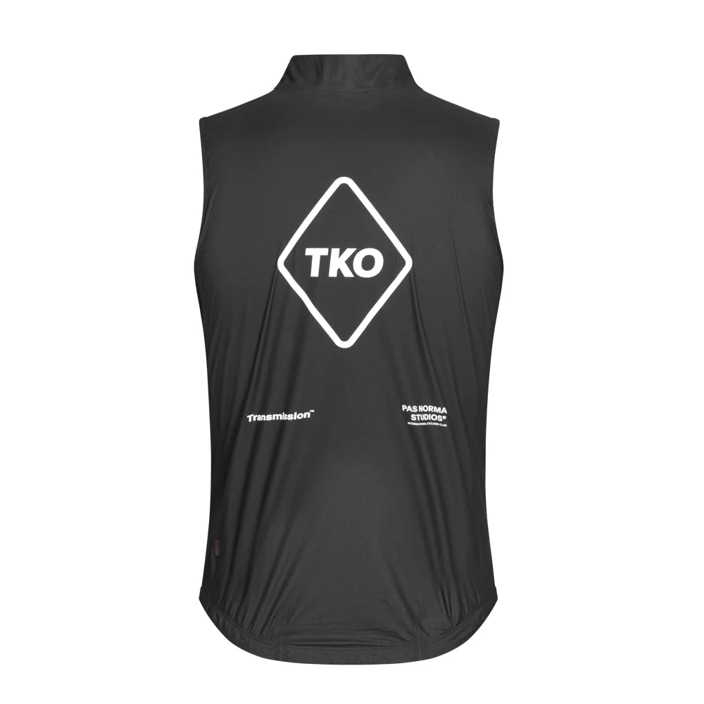 PAS NORMAL STUDIOS TKO Mechanism Rain Gilet AW23 - Black Transmission - Image 2