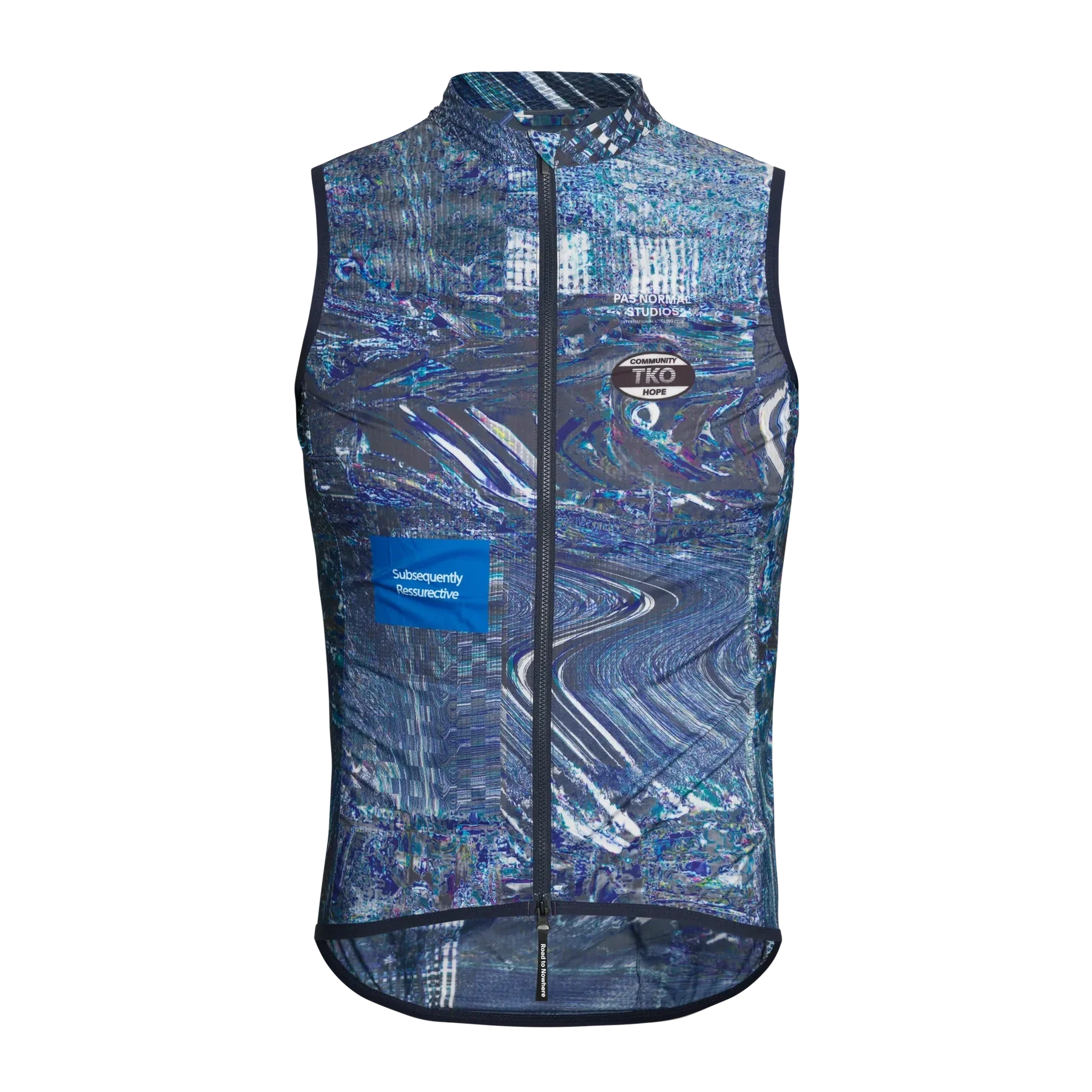 PAS NORMAL STUDIOS TKO Mechanism Stow Away Gilet SS25 - Human Error Blue