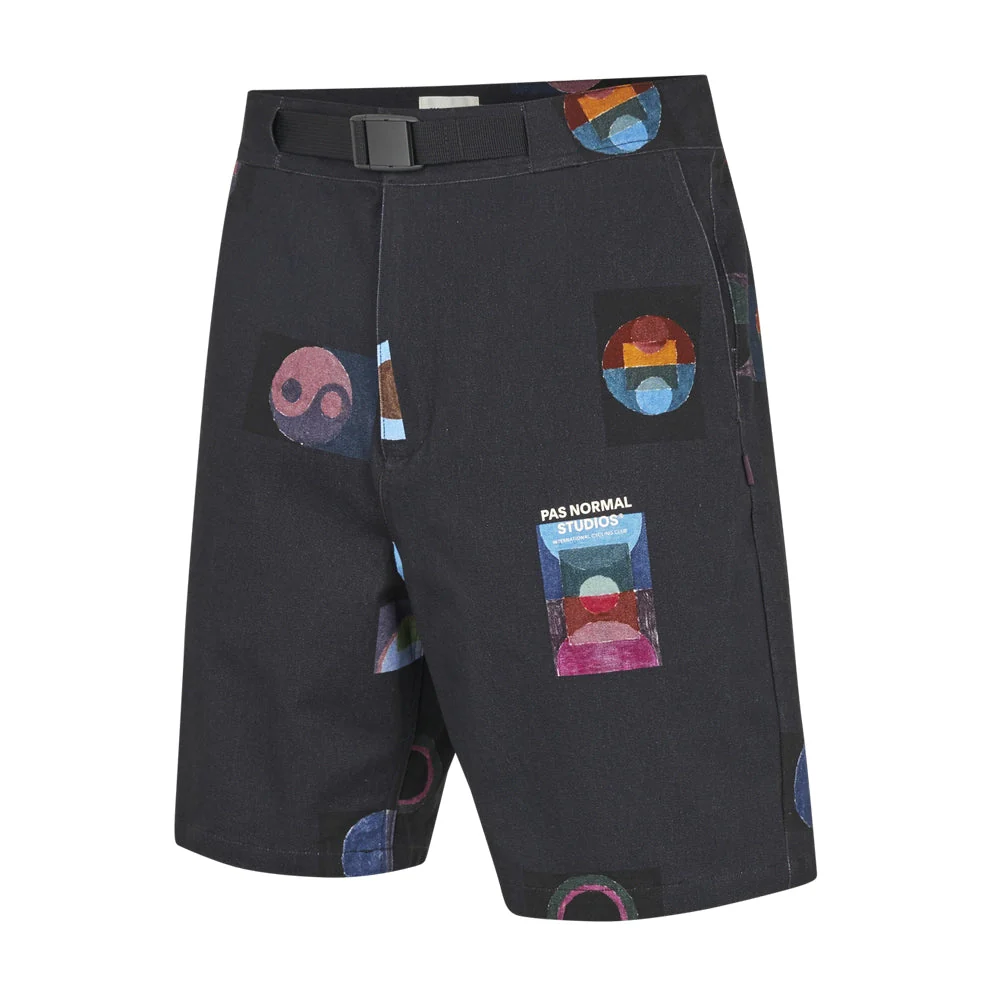 PAS NORMAL STUDIOS TKO Off Race Cotton Twill Shorts SS24 - Charcoal - Image 3