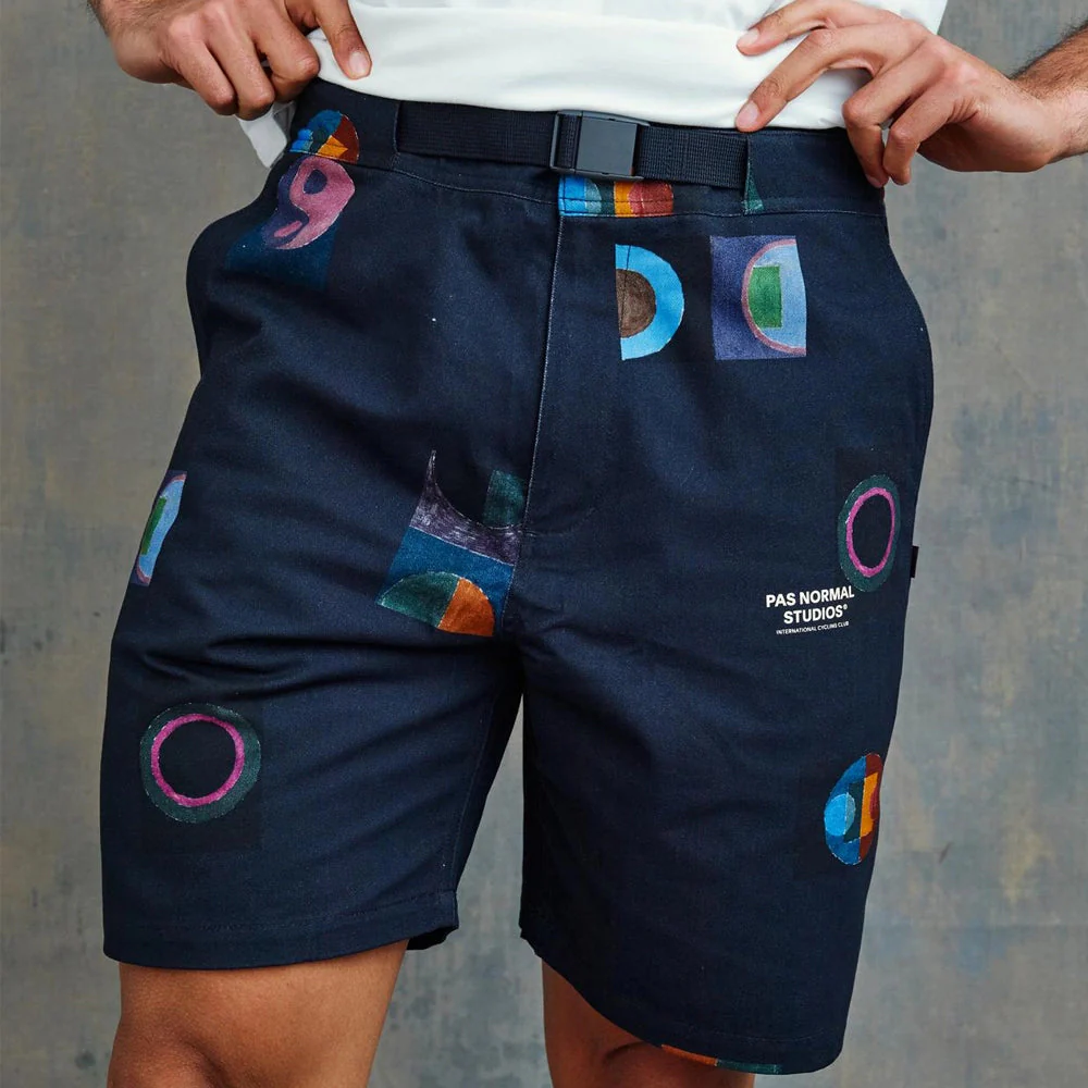 PAS NORMAL STUDIOS TKO Off Race Cotton Twill Shorts SS24 - Charcoal - Image 4