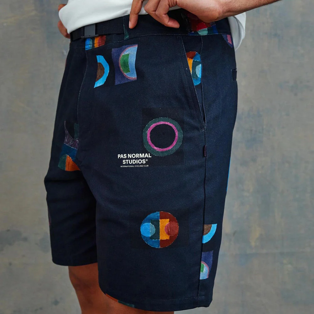 PAS NORMAL STUDIOS TKO Off Race Cotton Twill Shorts SS24 - Charcoal - Image 5