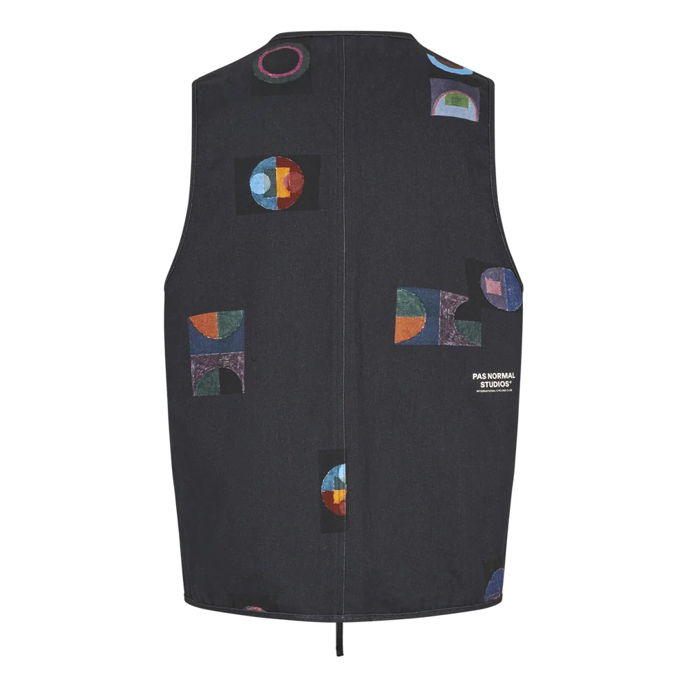 PAS NORMAL STUDIOS TKO Off Race Cotton Twill Vest SS24 - Charcoal - Image 2