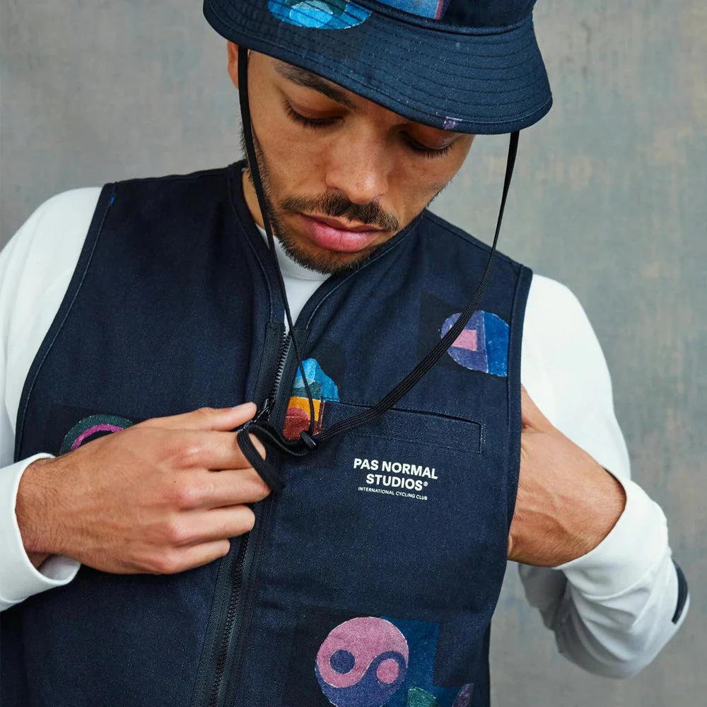 PAS NORMAL STUDIOS TKO Off Race Cotton Twill Vest SS24 - Charcoal - Image 4