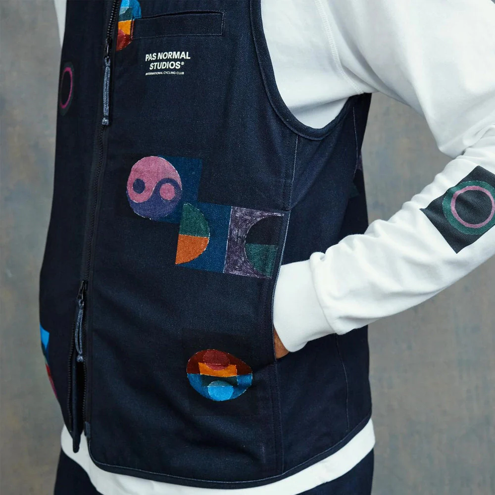 PAS NORMAL STUDIOS TKO Off Race Cotton Twill Vest SS24 - Charcoal - Image 5